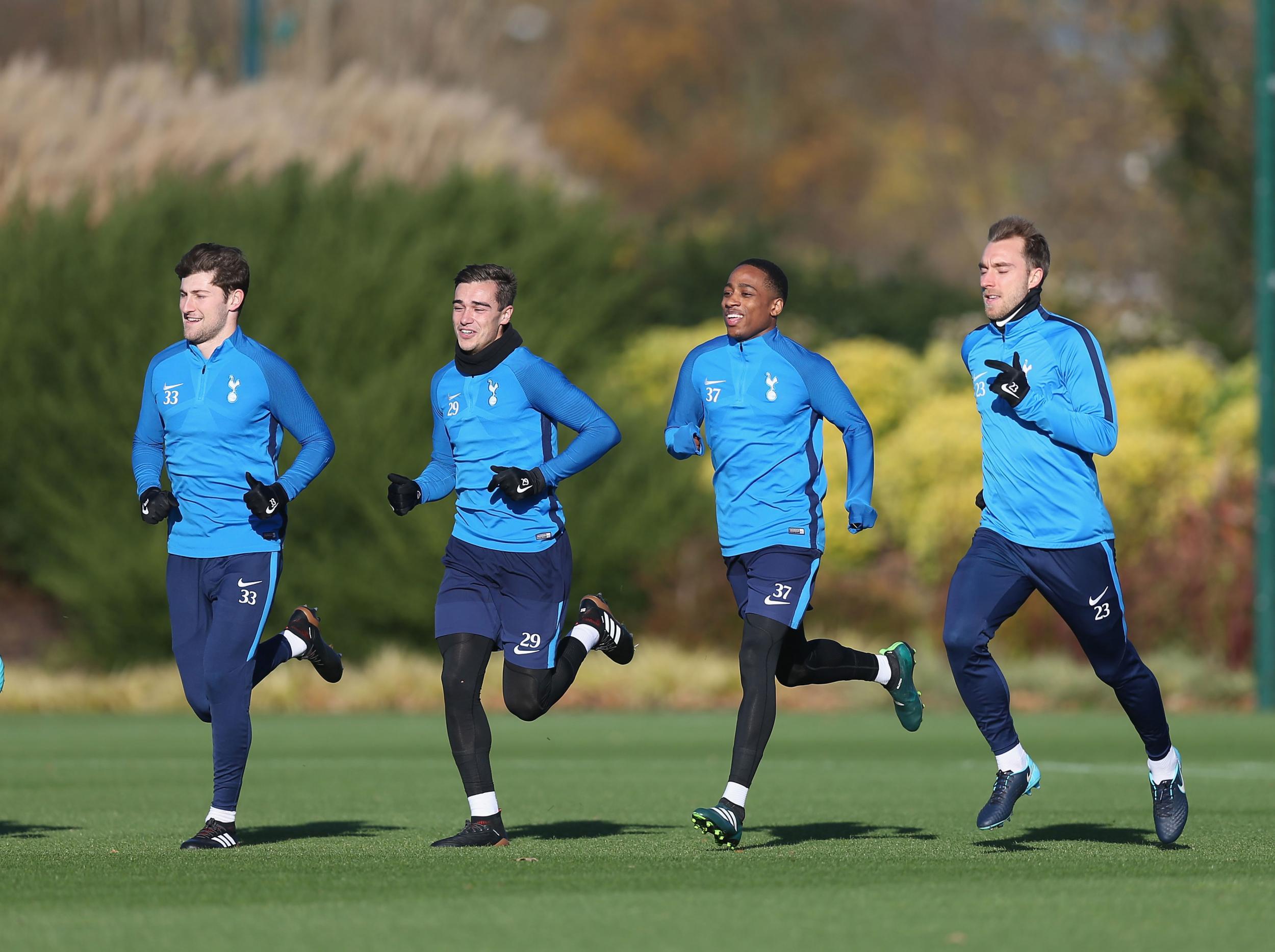 Tottenham are continuing to put the hard yards in in training