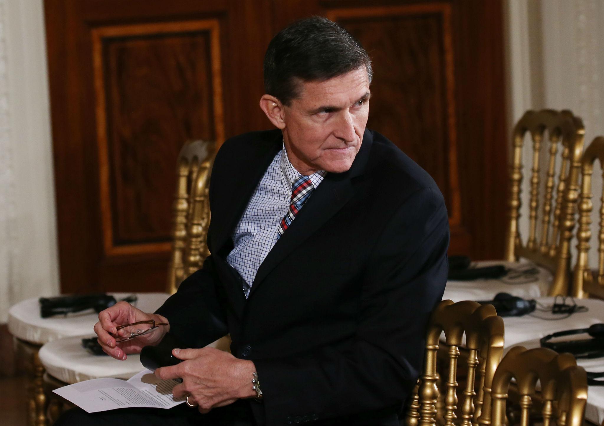 National Security Adviser Michael Flynn in February (Photo by Mario Tama/Getty Images)