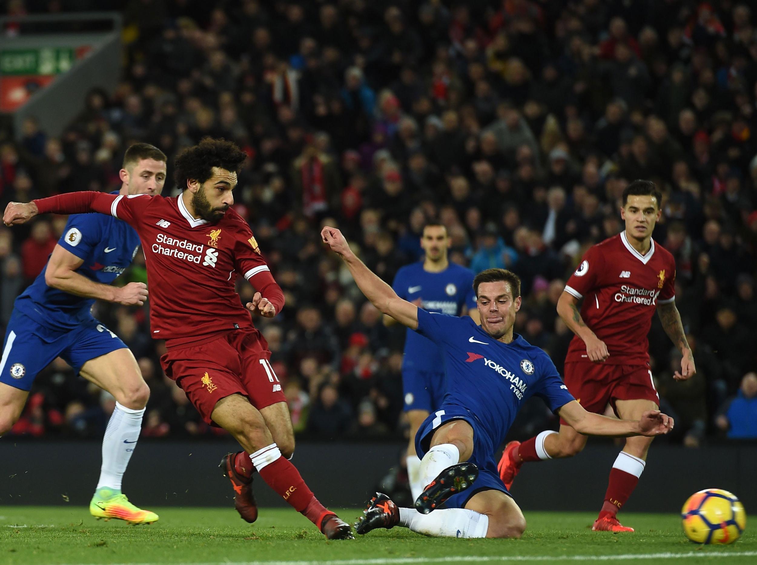 Salah opened the scoring against his former team