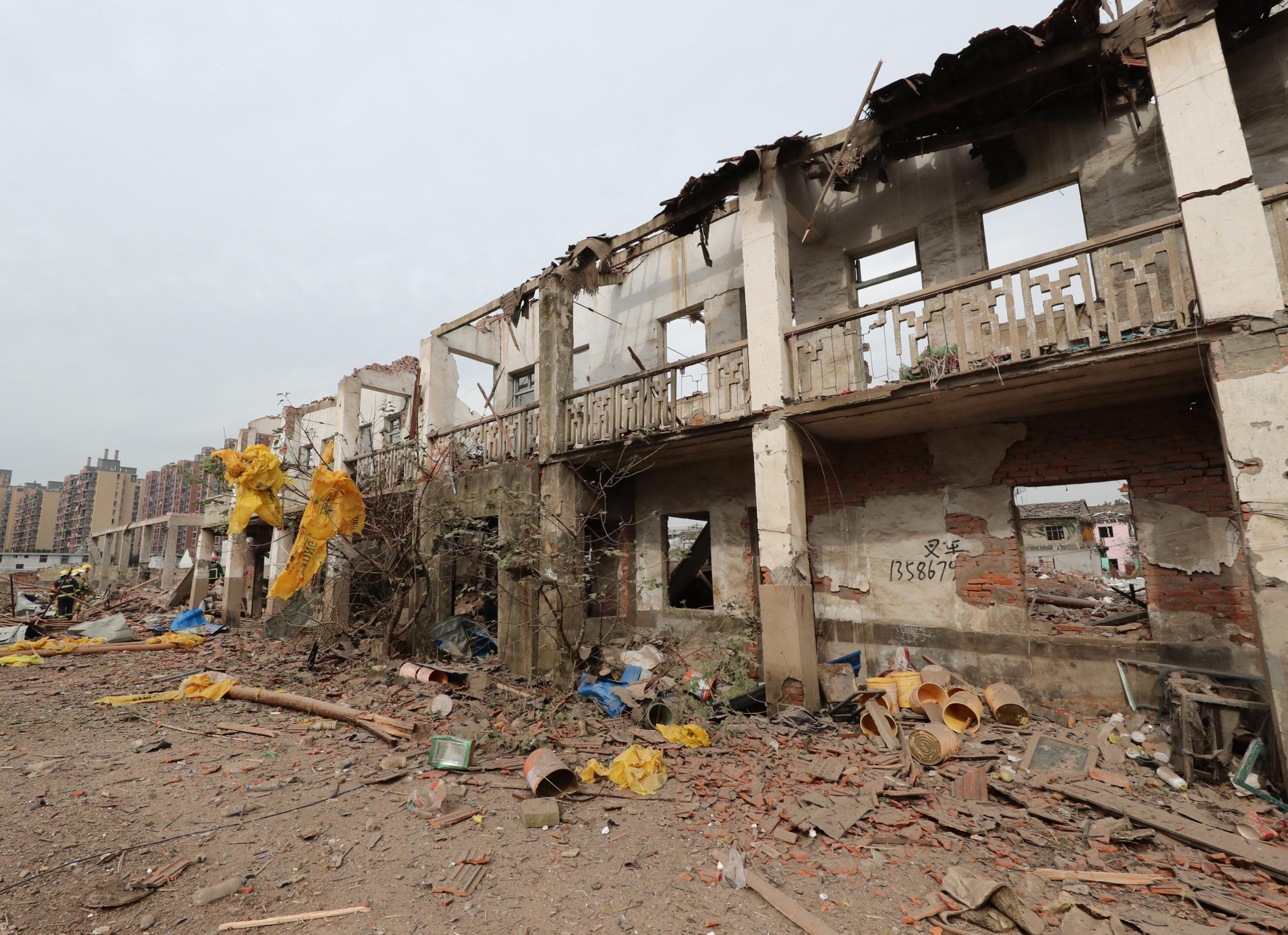 (The residential buildings hit by the event were vacant AFP/Getty Images)