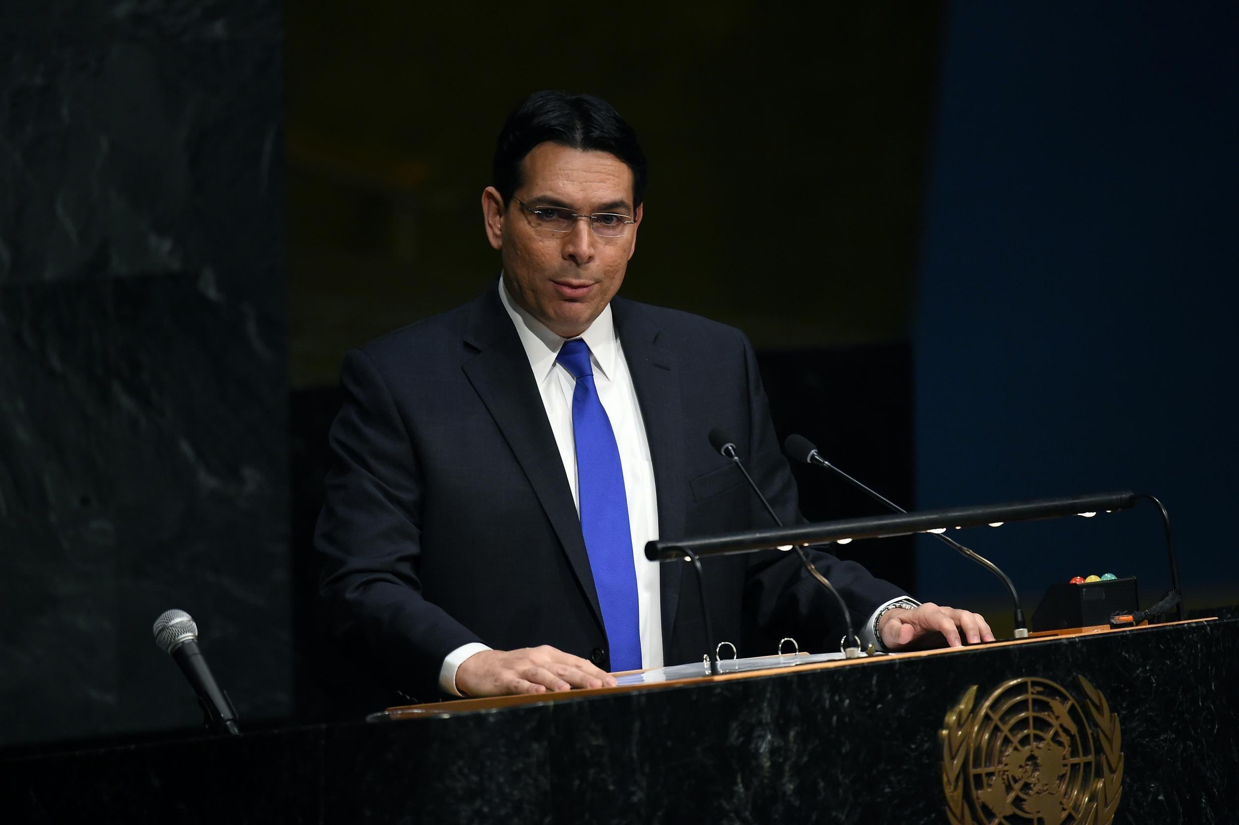 Israel's ambassador to the United Nations has criticised the body for its 'blacklist'