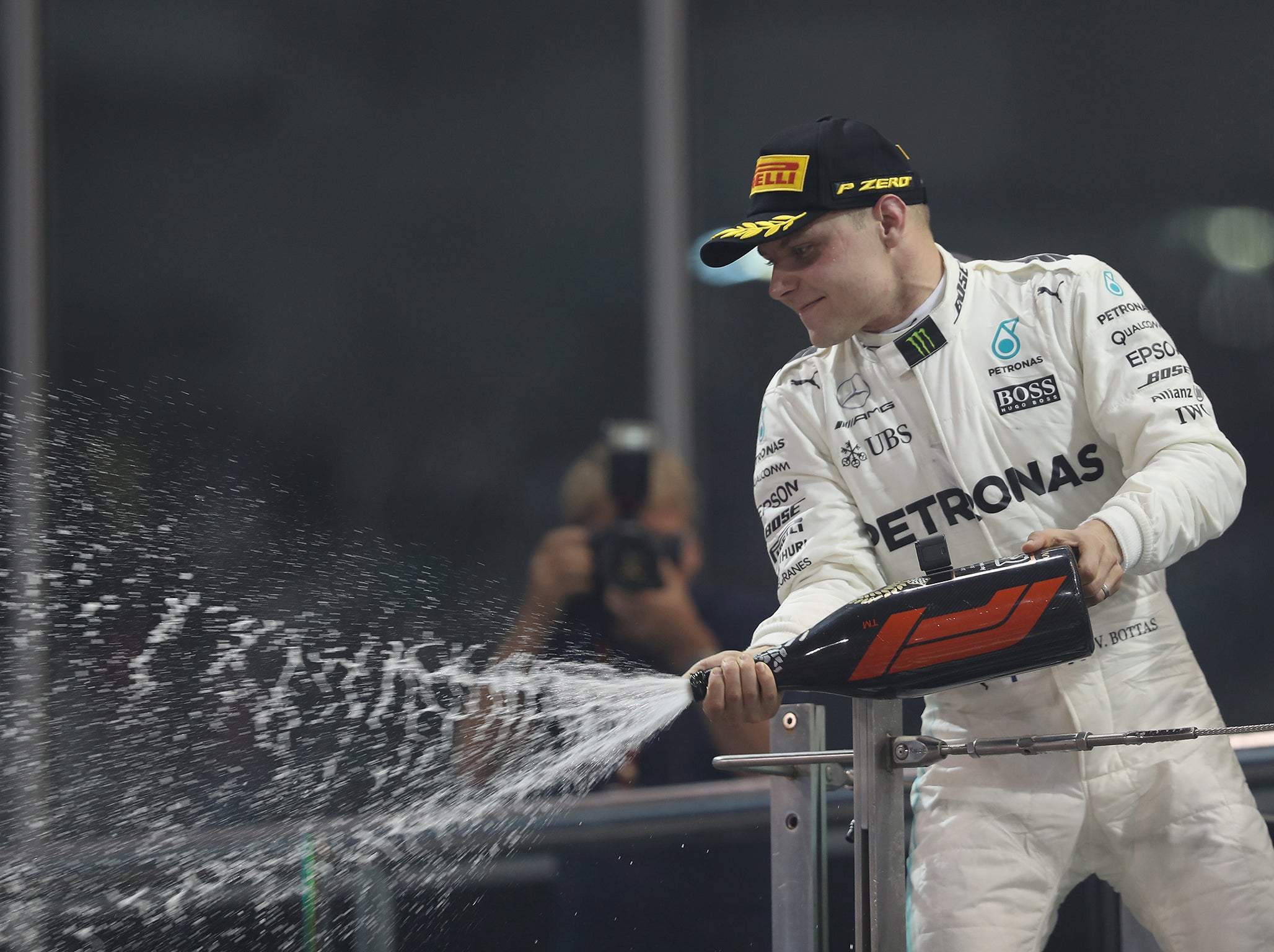 Bottas celebrates his win