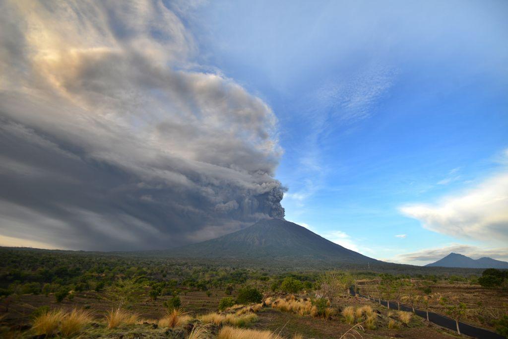 Bali's volcanic activity has put tourists' plans on hold - but Juliet doesn't mind (AFP/Getty Images)