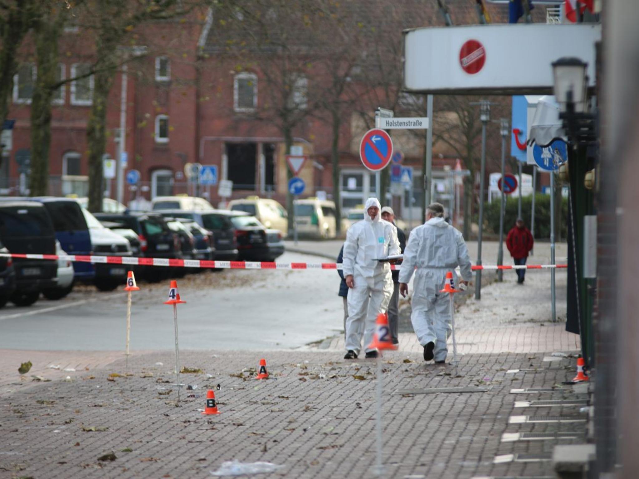 Police at the scene in Cuxhaven, Germany