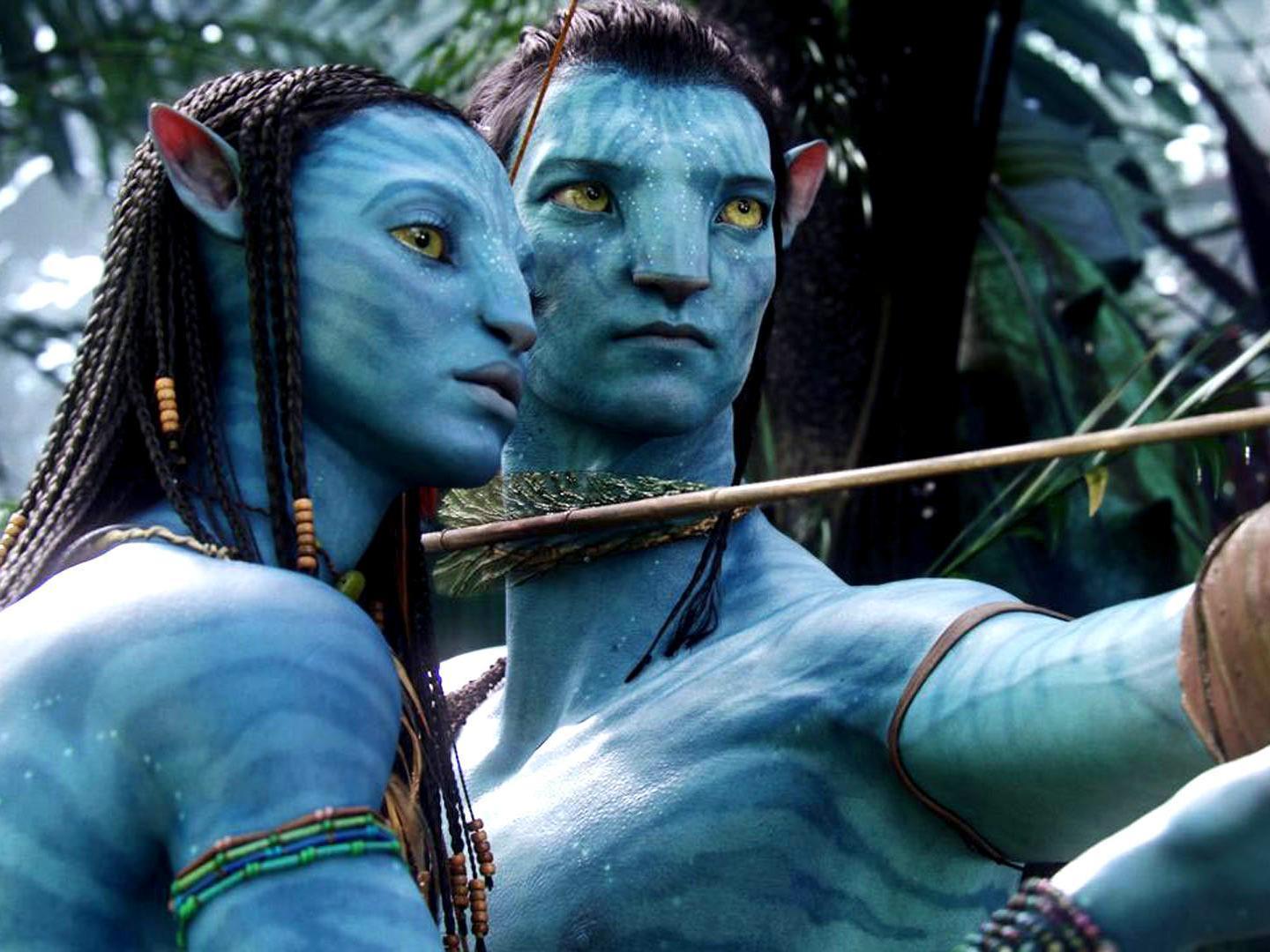 Zoe Saldana and Sam Worthington in 2009’s ‘Avatar’ – a film with four sequels in the works