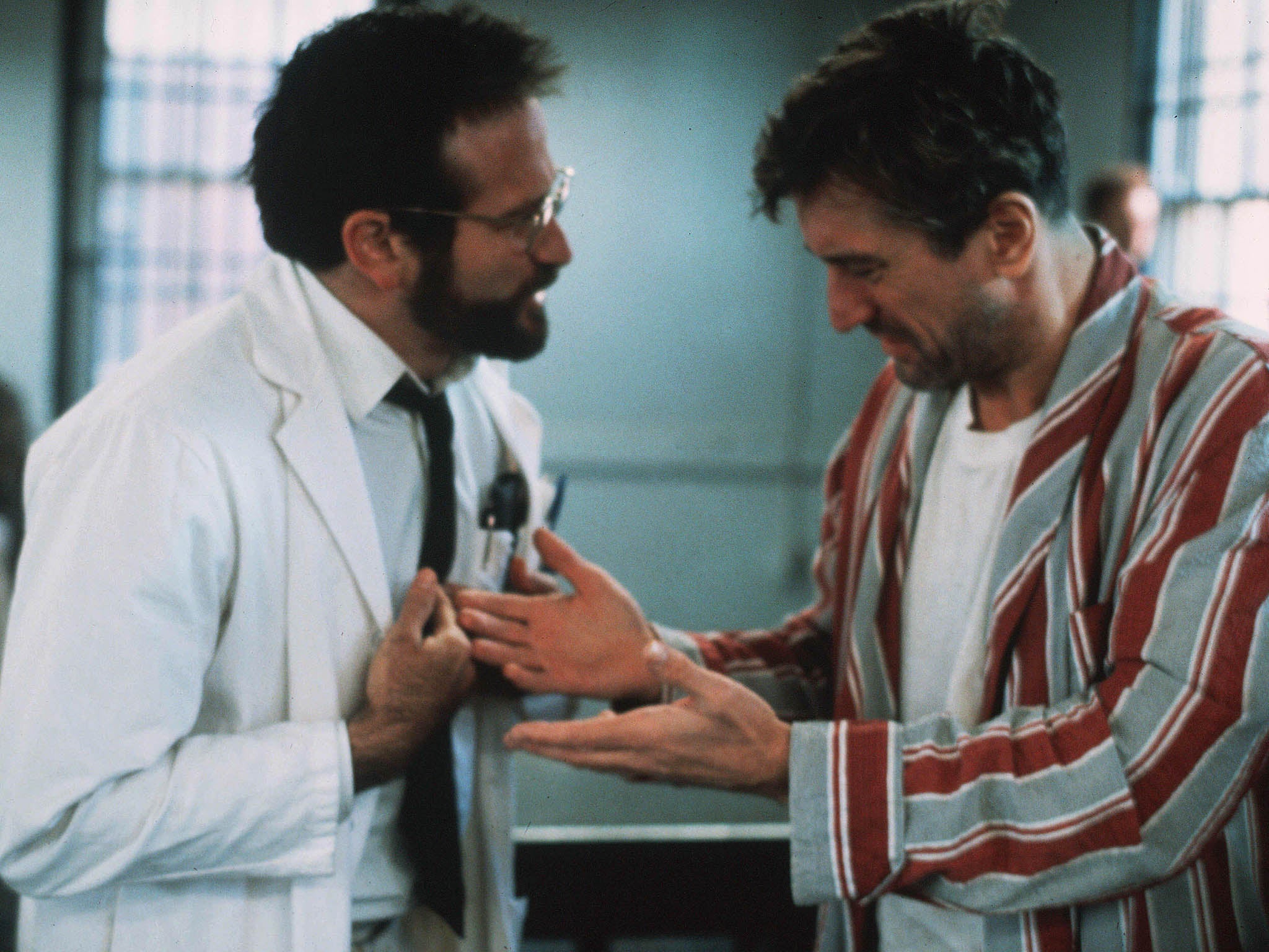 De Niro (right, with Robin Williams) had his last challenging role playing Leonard Lowe (Rex)