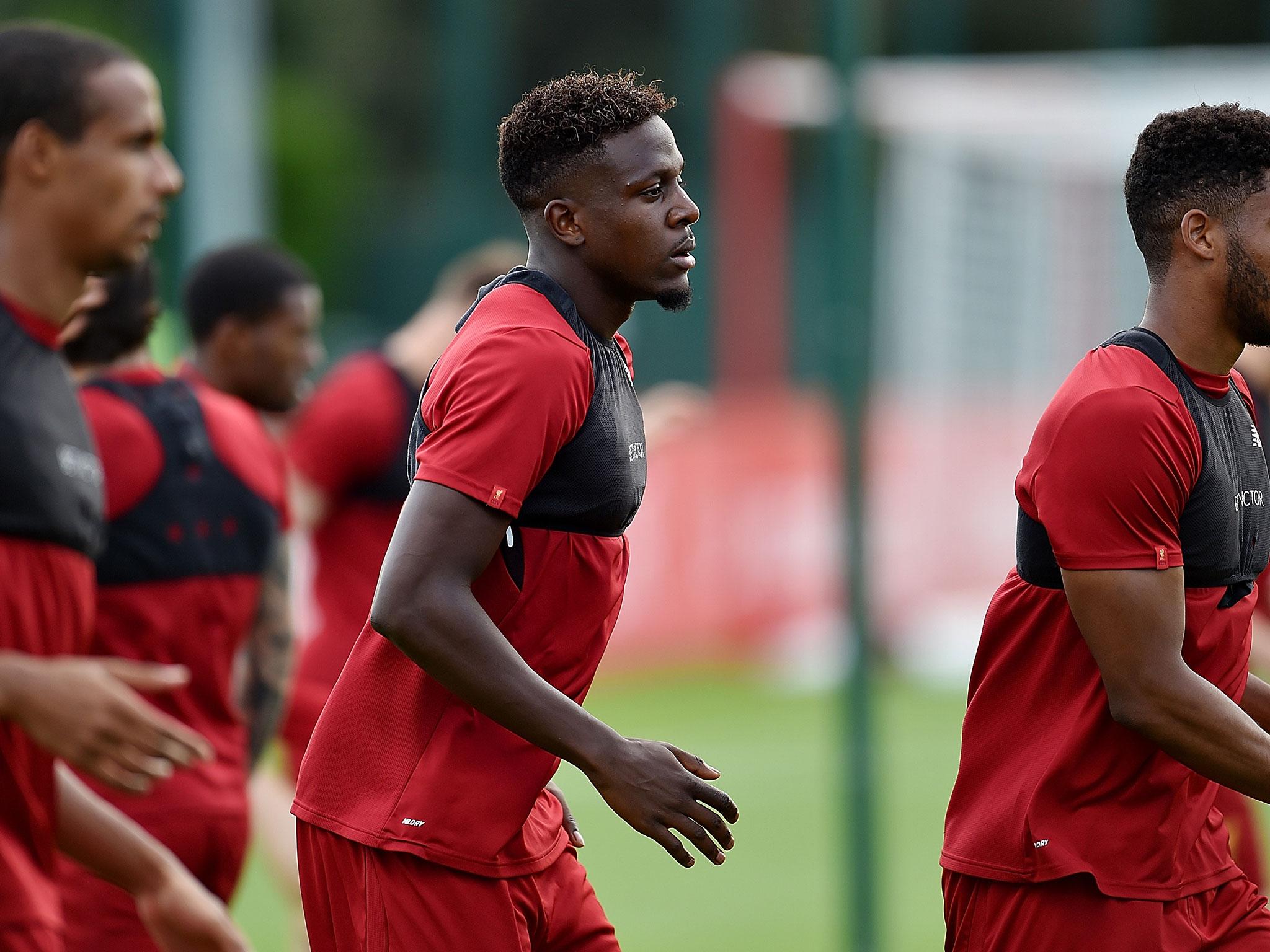 Origi in training with Liverpool last season