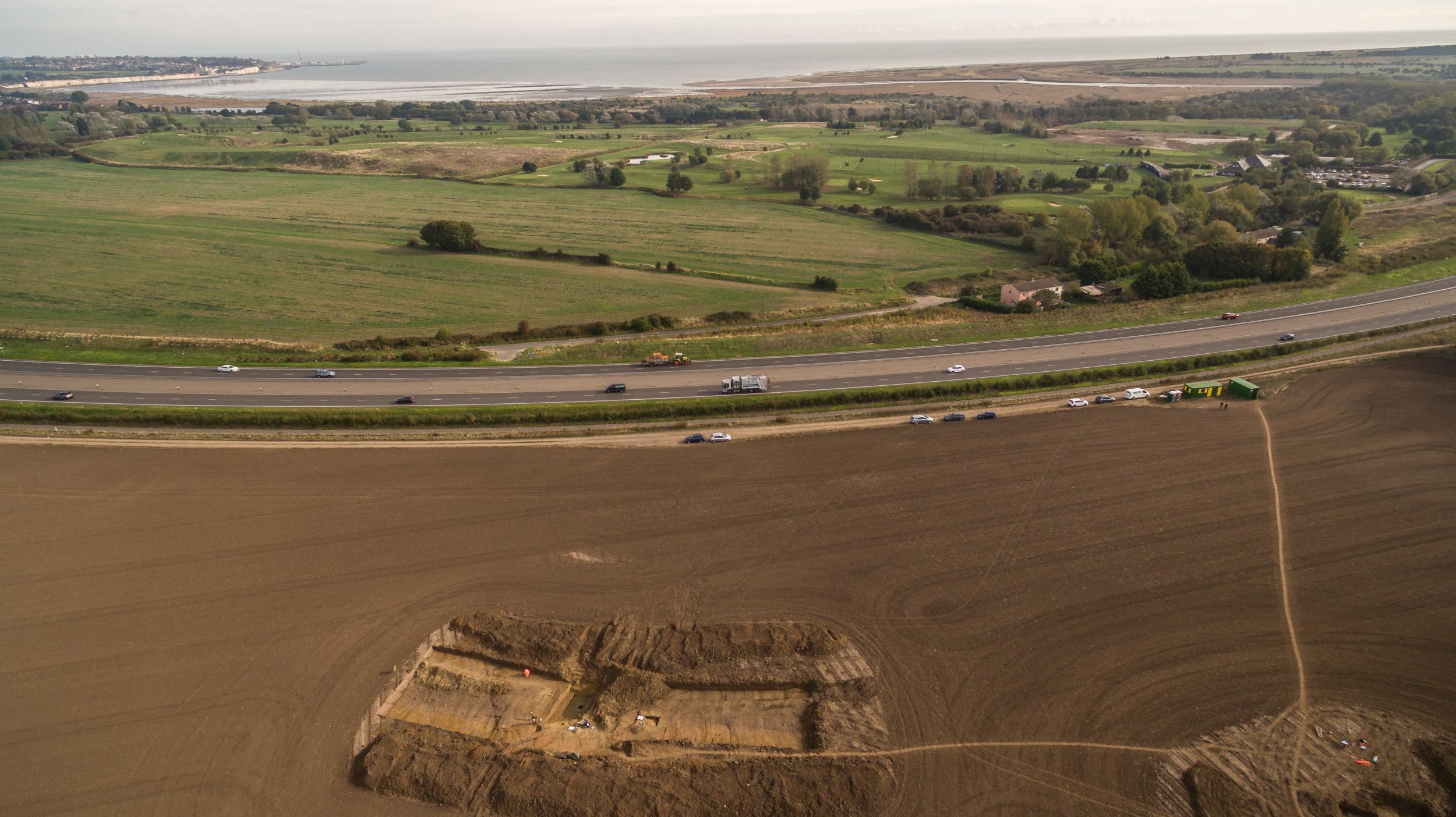 Archaeological remains at Ebbsfleet, near Ramsgate, appear to be a Roman base from the first century AD