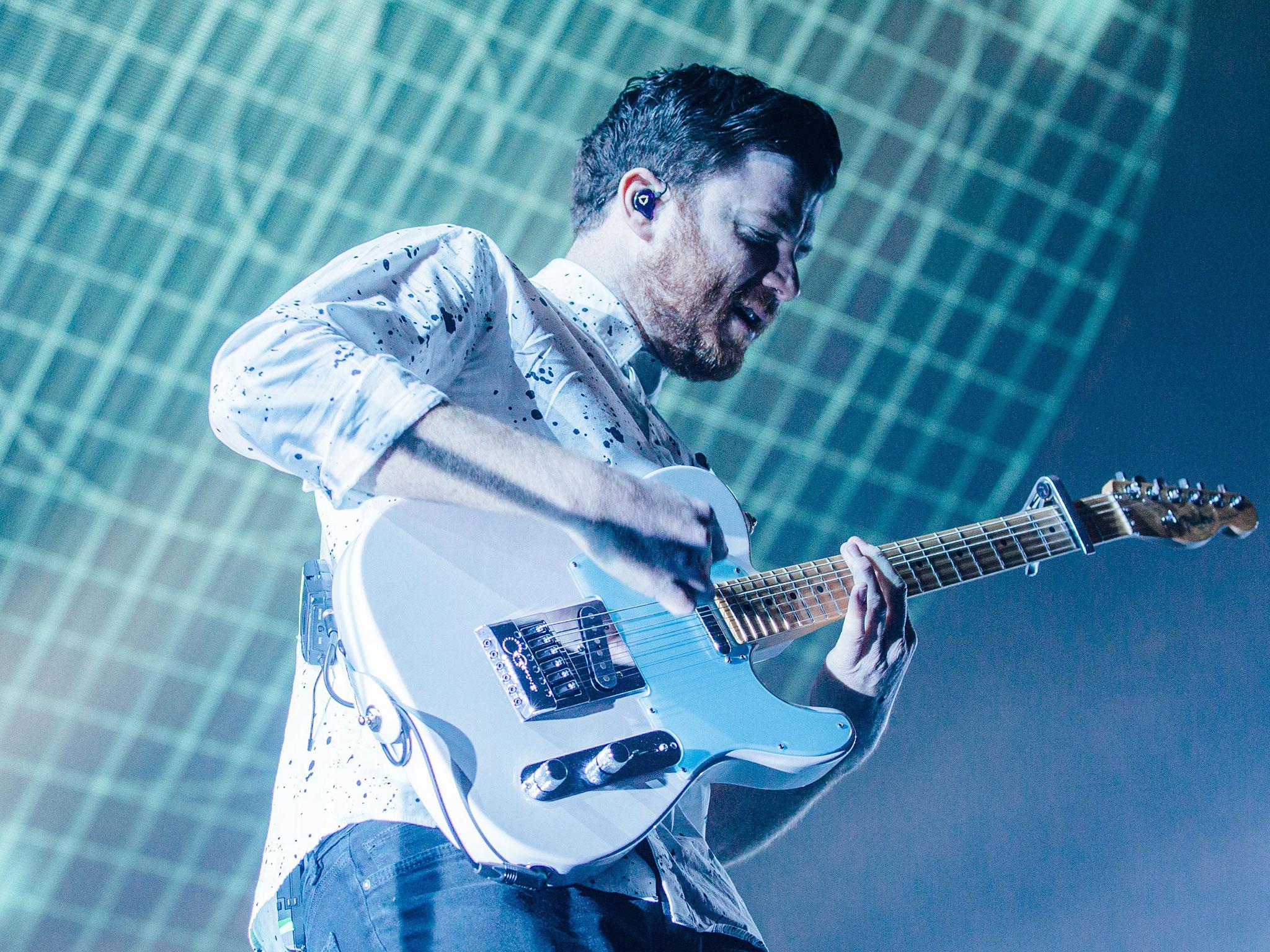 Enter Shikari's Rory Clewlow at Alexandra Palace during 'The Spark' tour