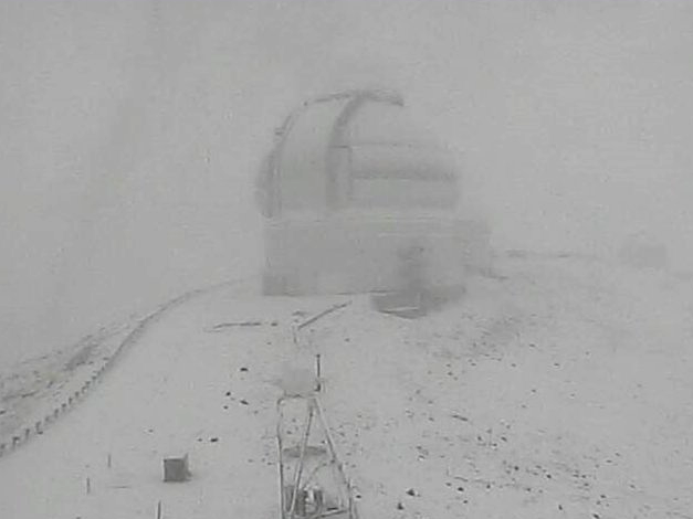 Snow at the top of Hawaii's Big Island summits