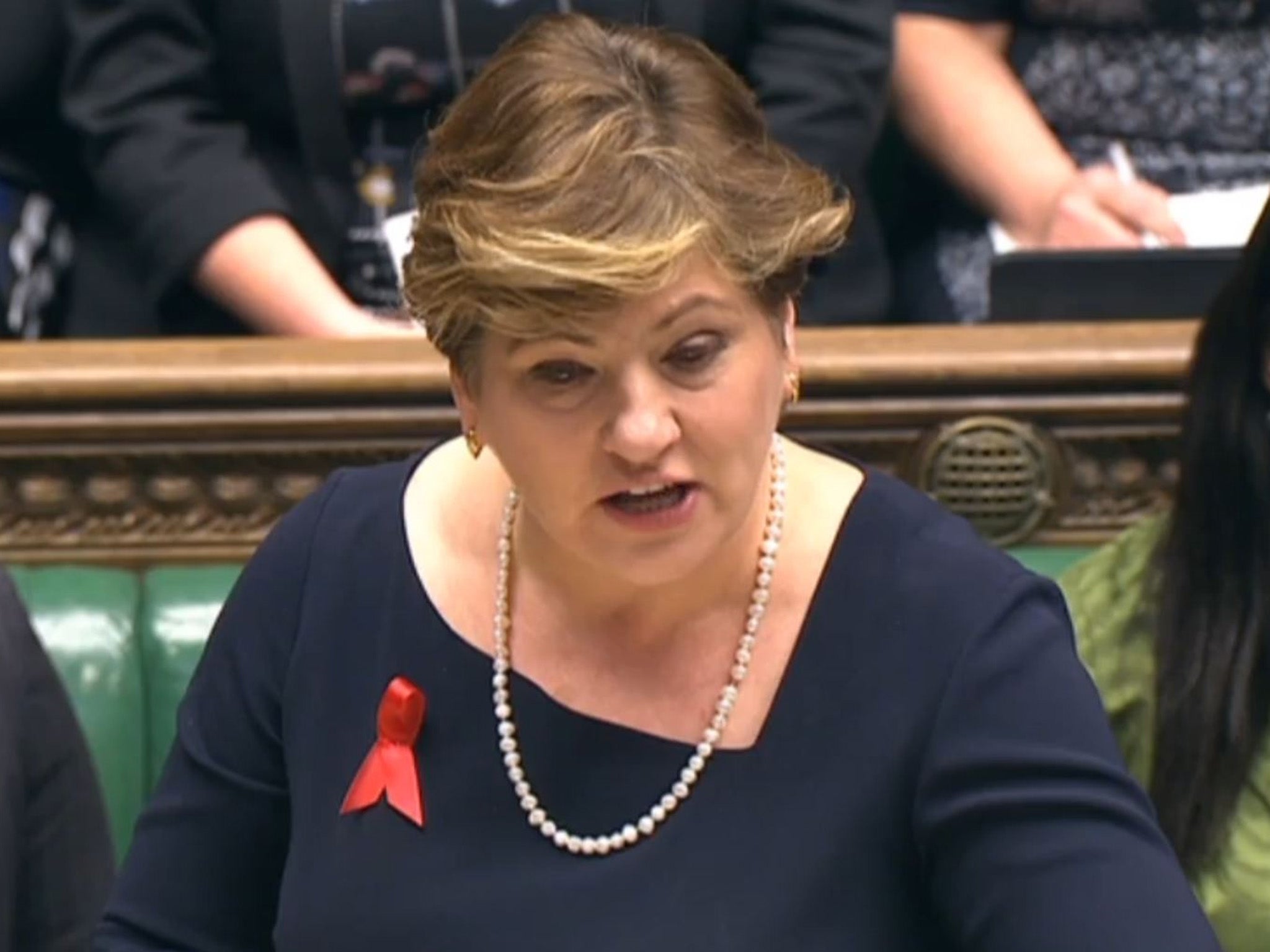 Shadow minister Emily Thornberry speaks during Prime Minister's Questions