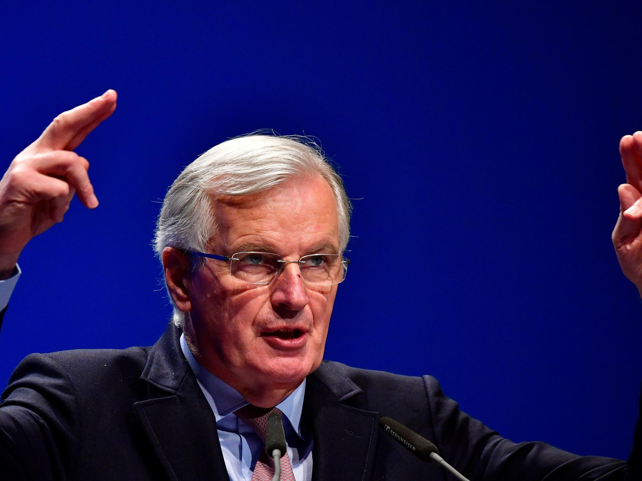 ‘They have to face the consequences of their own decision,’ says Mr Barnier of the UK’s trade negotiations