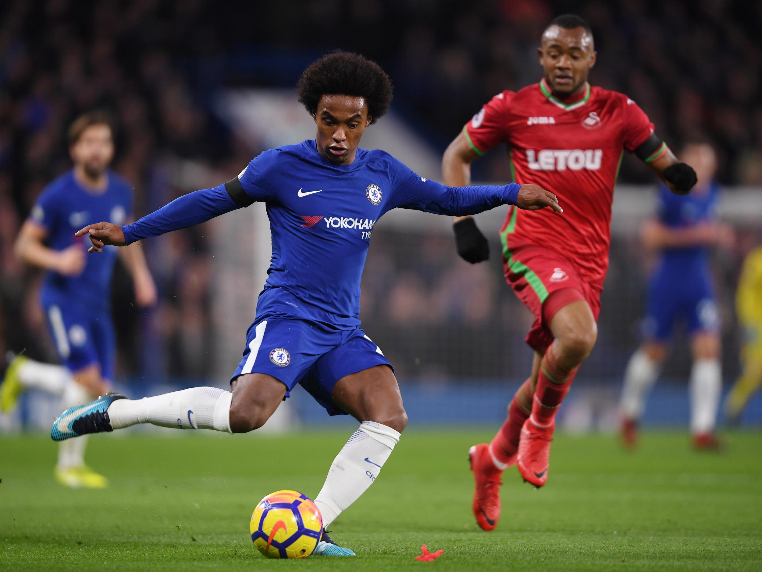 Willian was recalled to the starting XI as Hazard was rested