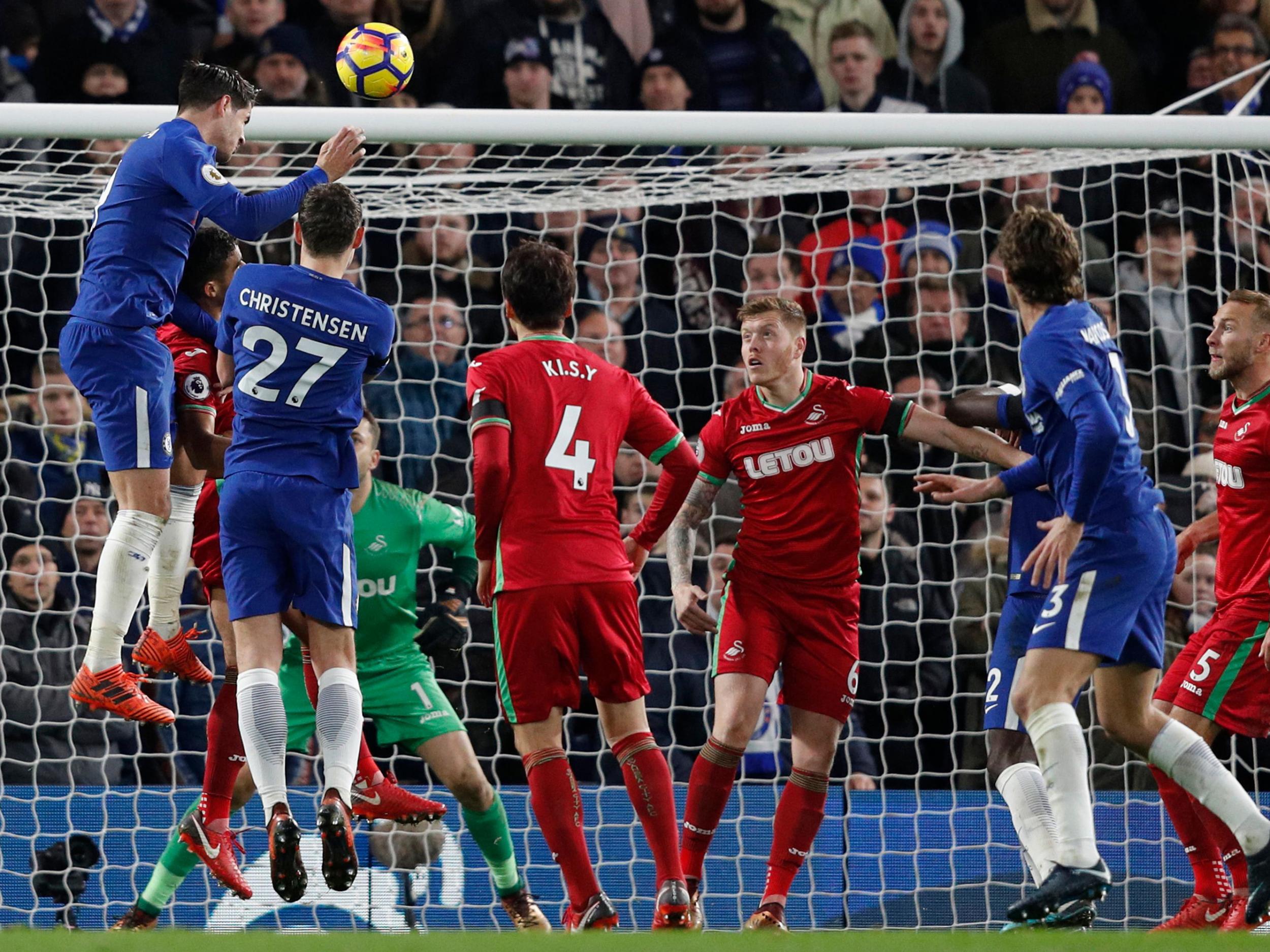 Morata failed to find the net for the Blues