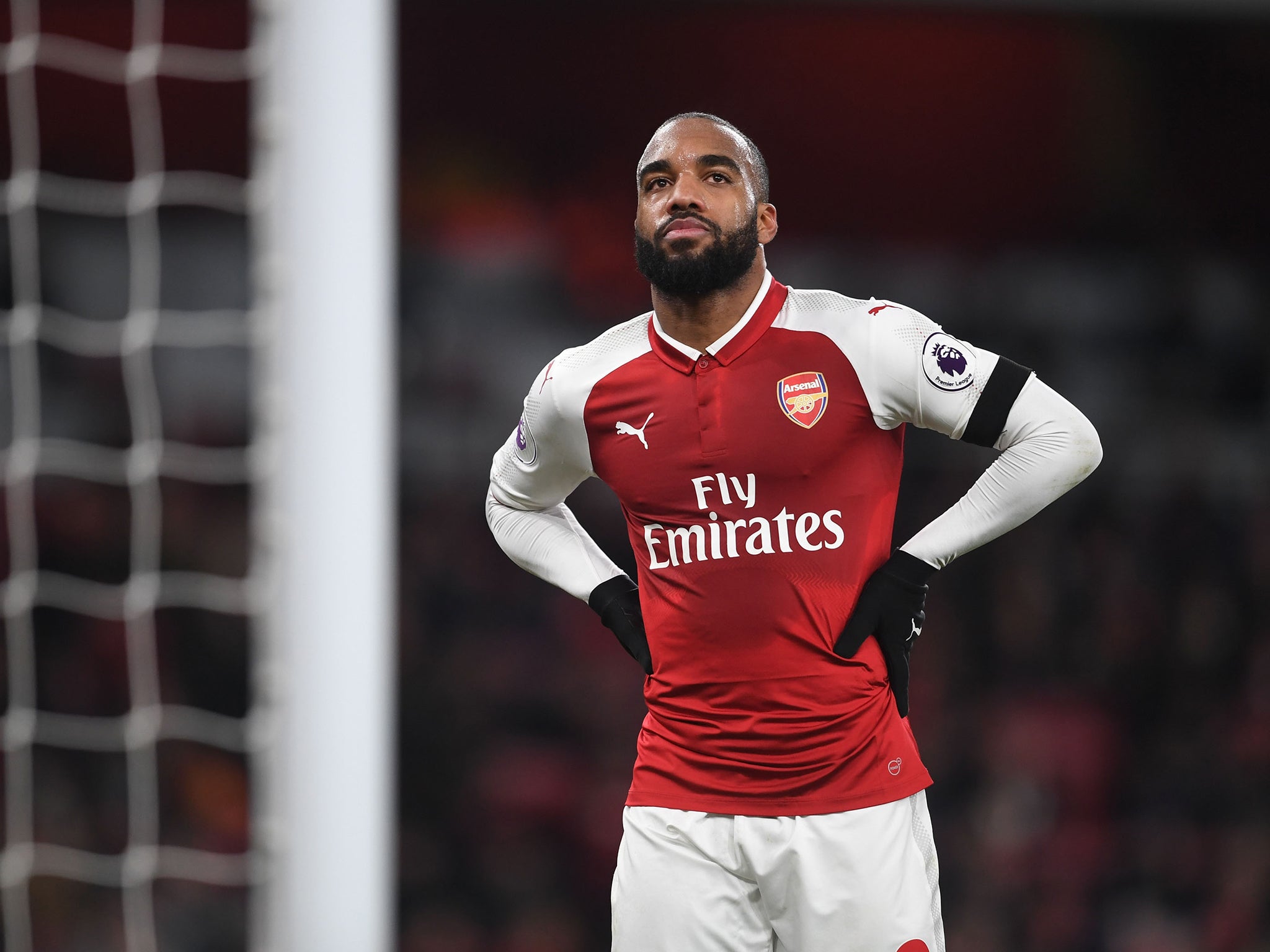 Arsenal striker Alexandre Lacazette has been ruled out of Saturday's match with Manchester United