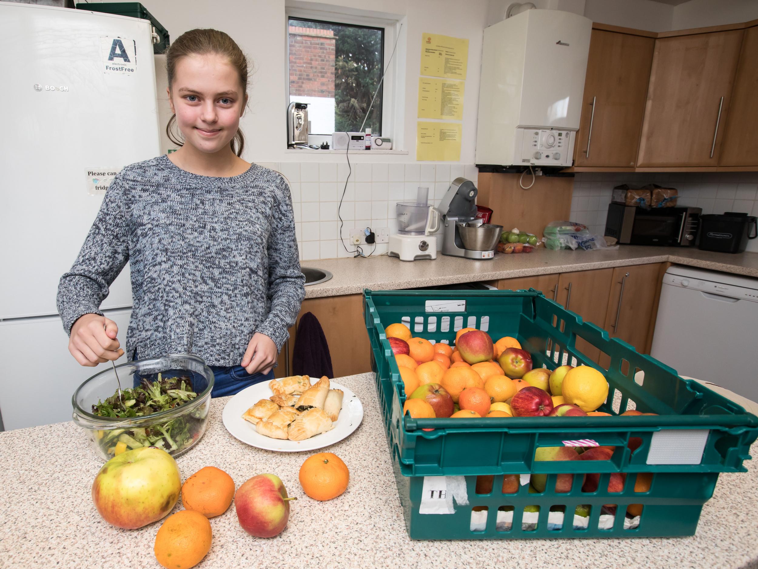 Georgina used to fill up with sugary snacks from McDonald’s that made her hyper and unable to concentrate before The Felix Project set her on track