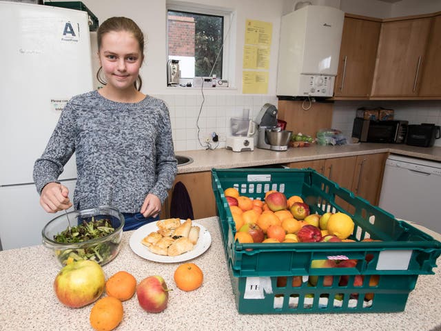 Georgina used to fill up with sugary snacks from McDonald’s that made her hyper and unable to concentrate before The Felix Project set her on track