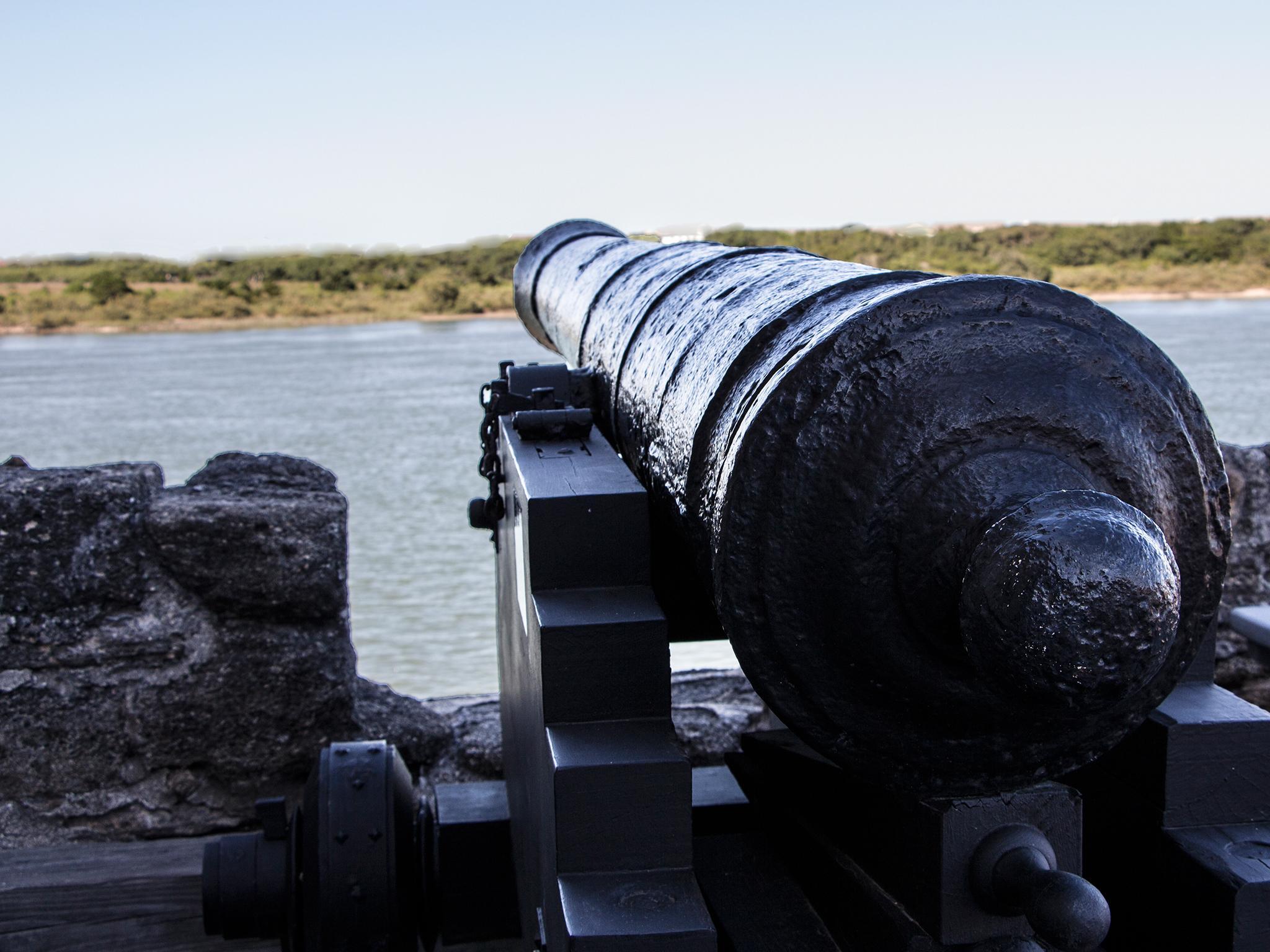 A cannon in Fort Matanzas, Florida - one of the sites at risk