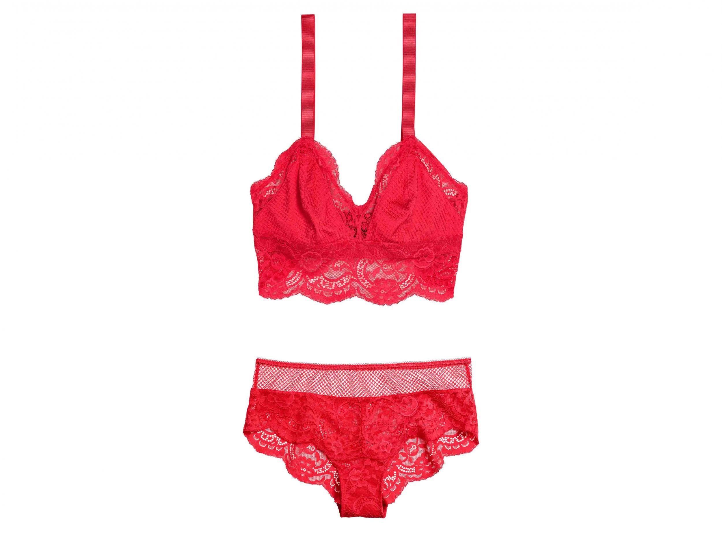 Lace Bralette, £12.99, Lace Hipster Briefs, £8.99, H&amp;M