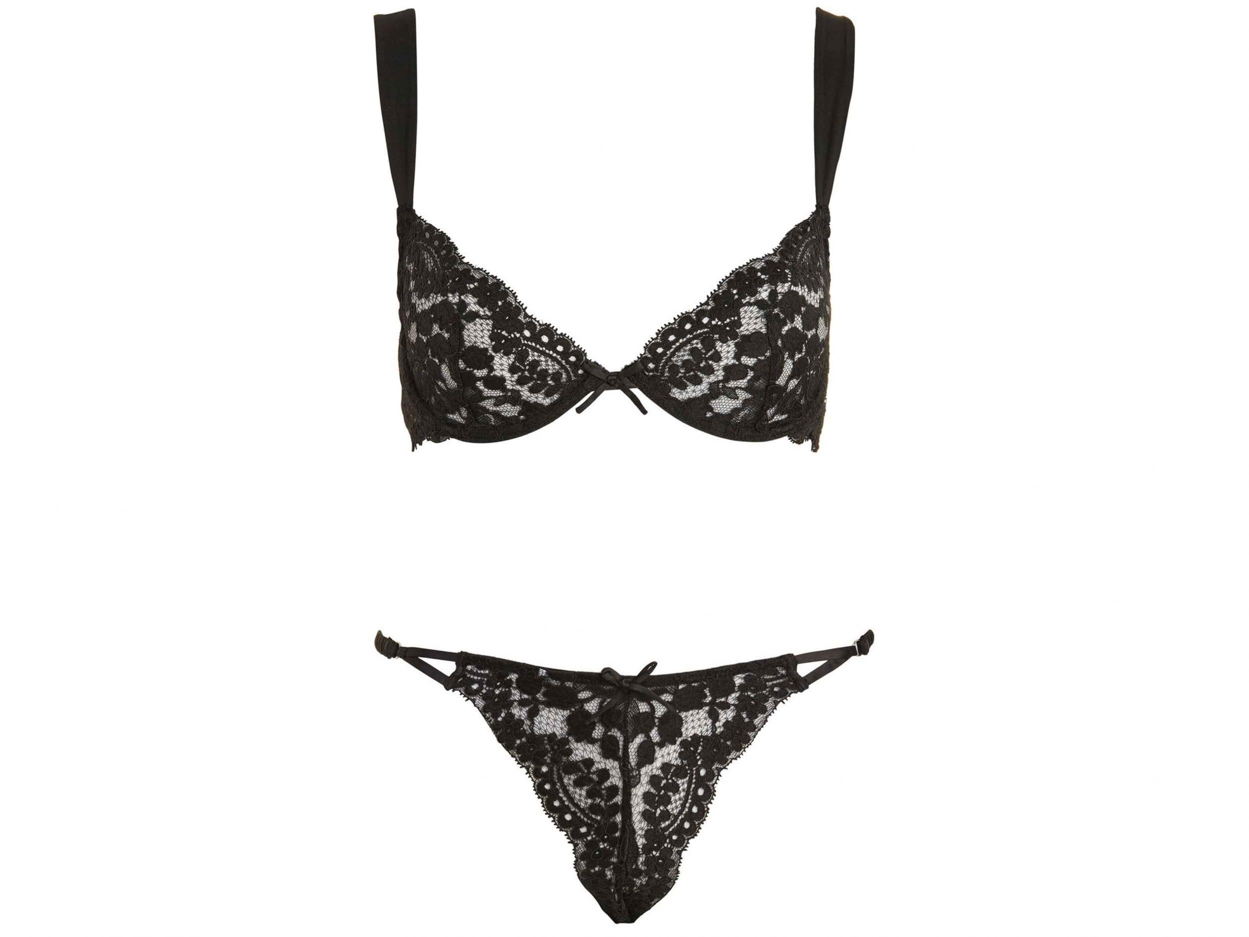 Kendall &amp; Kylie, Plunge Bra &amp; Knickers Set, £62, Topshop