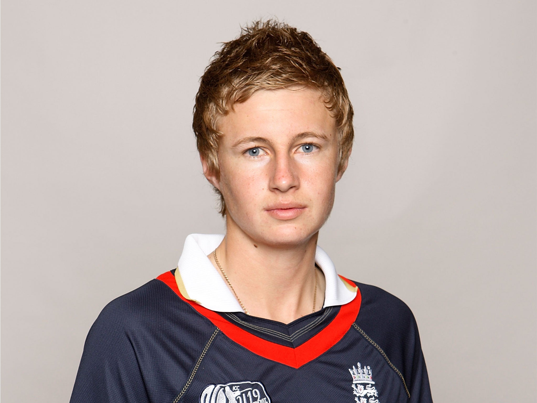 A fresh-faced Joe Root in 2010, pictured at an England Under-19 photoshoot