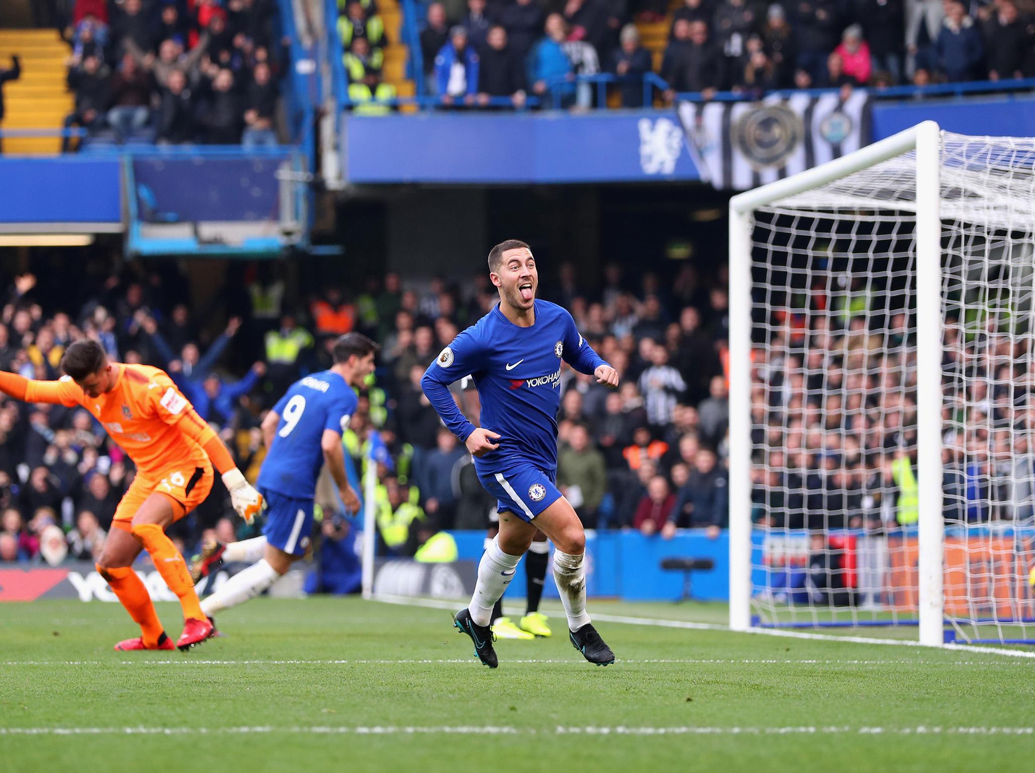 Eden Hazard equalised for the Blues