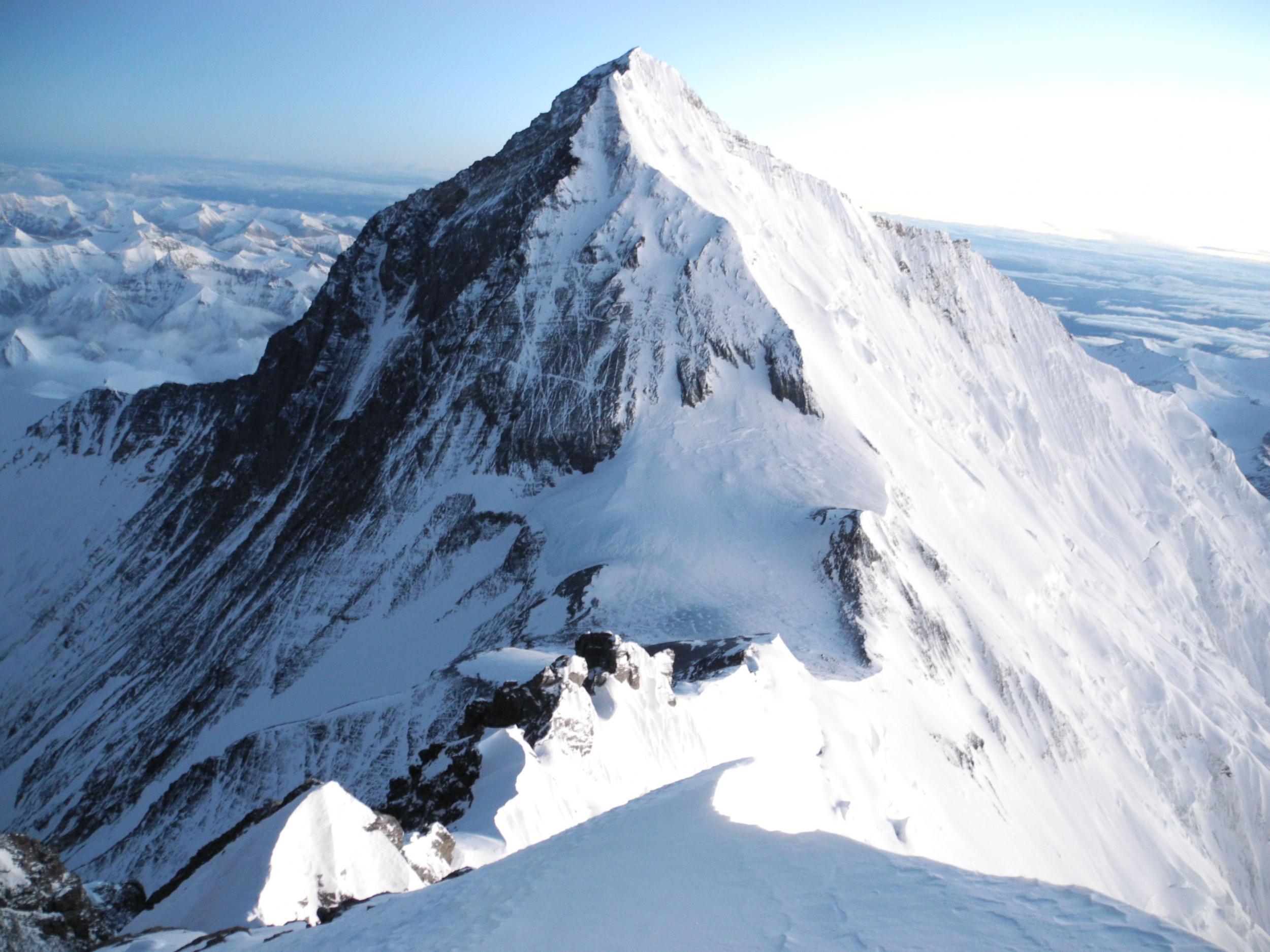 The view of Everest from the summit of Lhotse (Glass Ceiling )