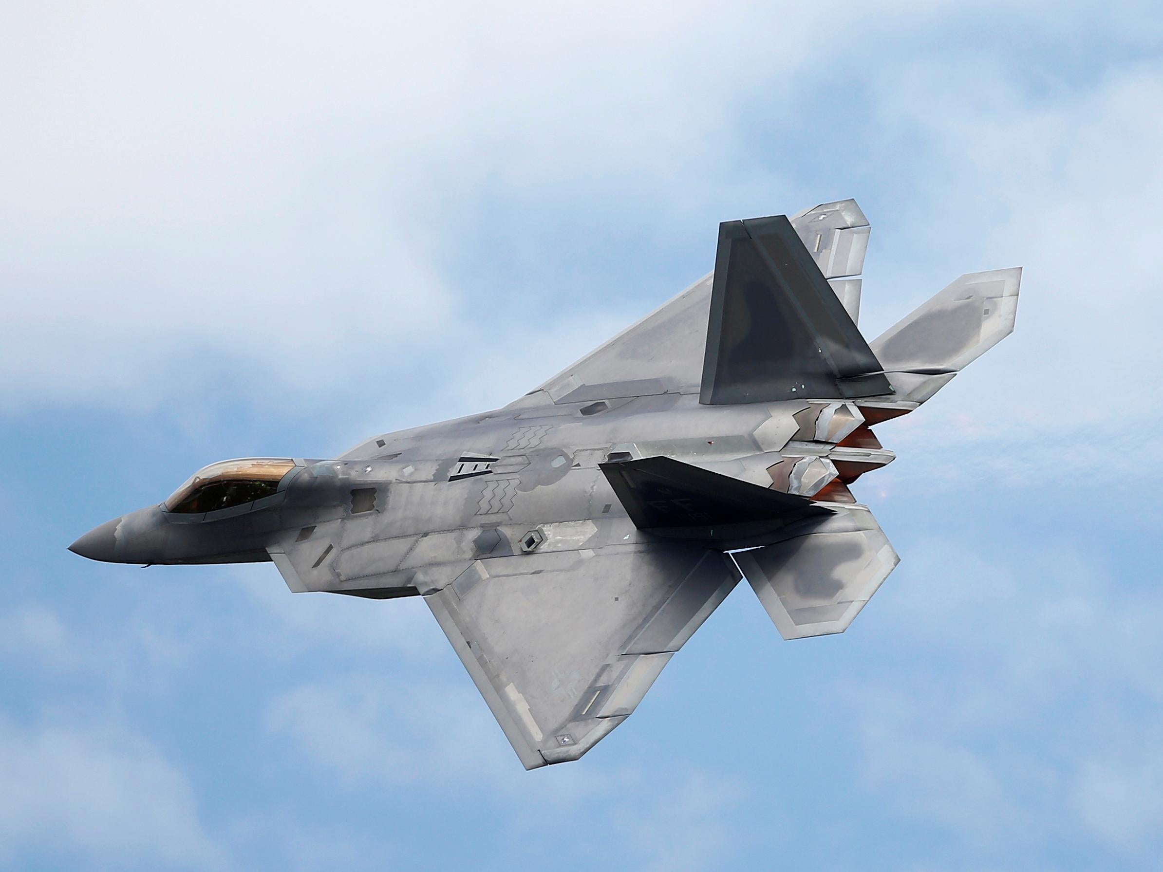 A Lockheed Martin F-22 Raptor stealth fighter