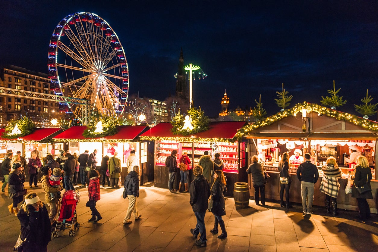 Edinburgh’s famous Christmas market