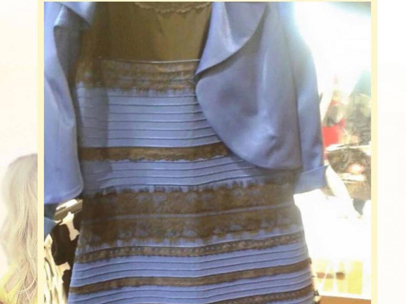 The photo dress posted on social media divided opinion as to whether it was white/gold, or black/blue