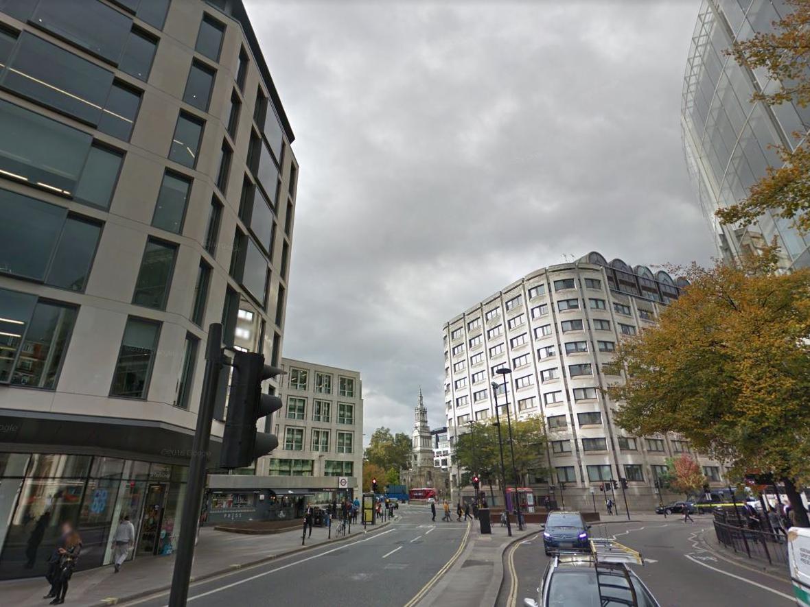 Roads near St Paul's Cathedral were locked down