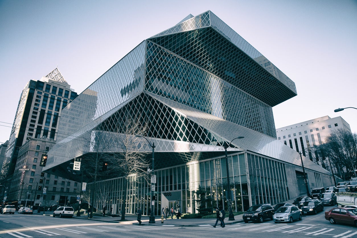 Seattle Central Library was designed by Rem Koolhaas (Getty)