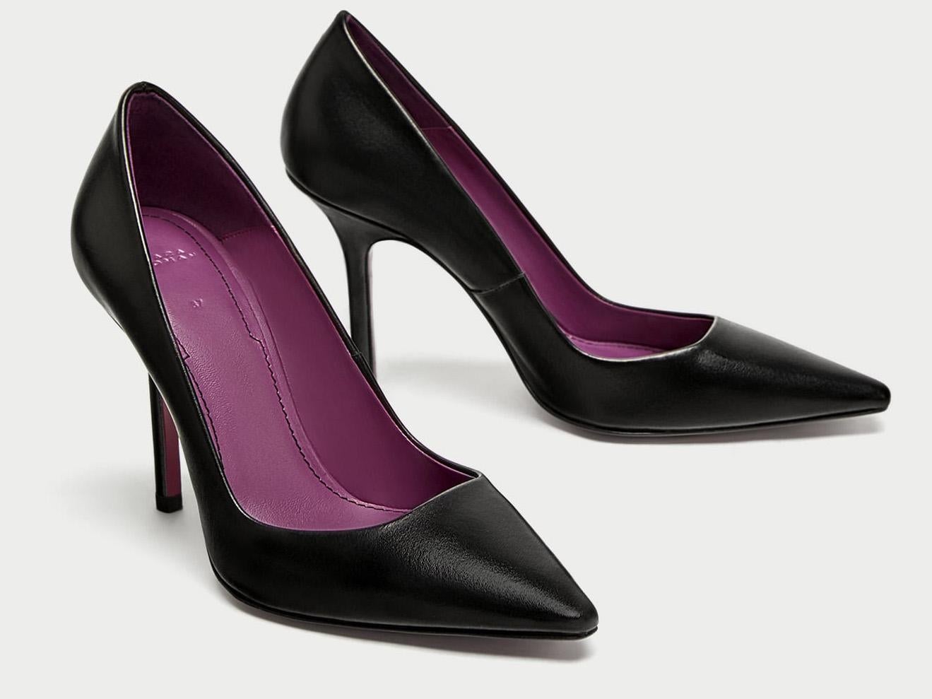 High Heel Leather Court Shoes, £69.99, Zara