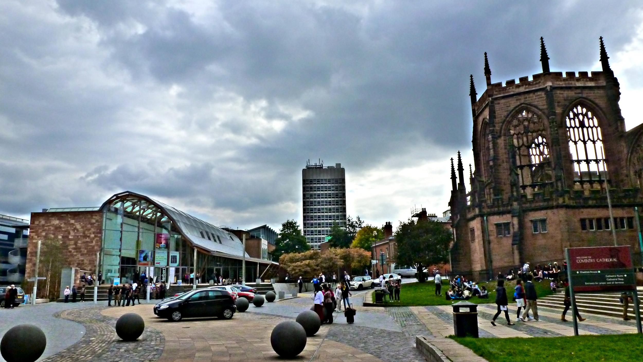 Coventry Cathedral (right) and the Herbert Art Gallery beside it are well worth a visit