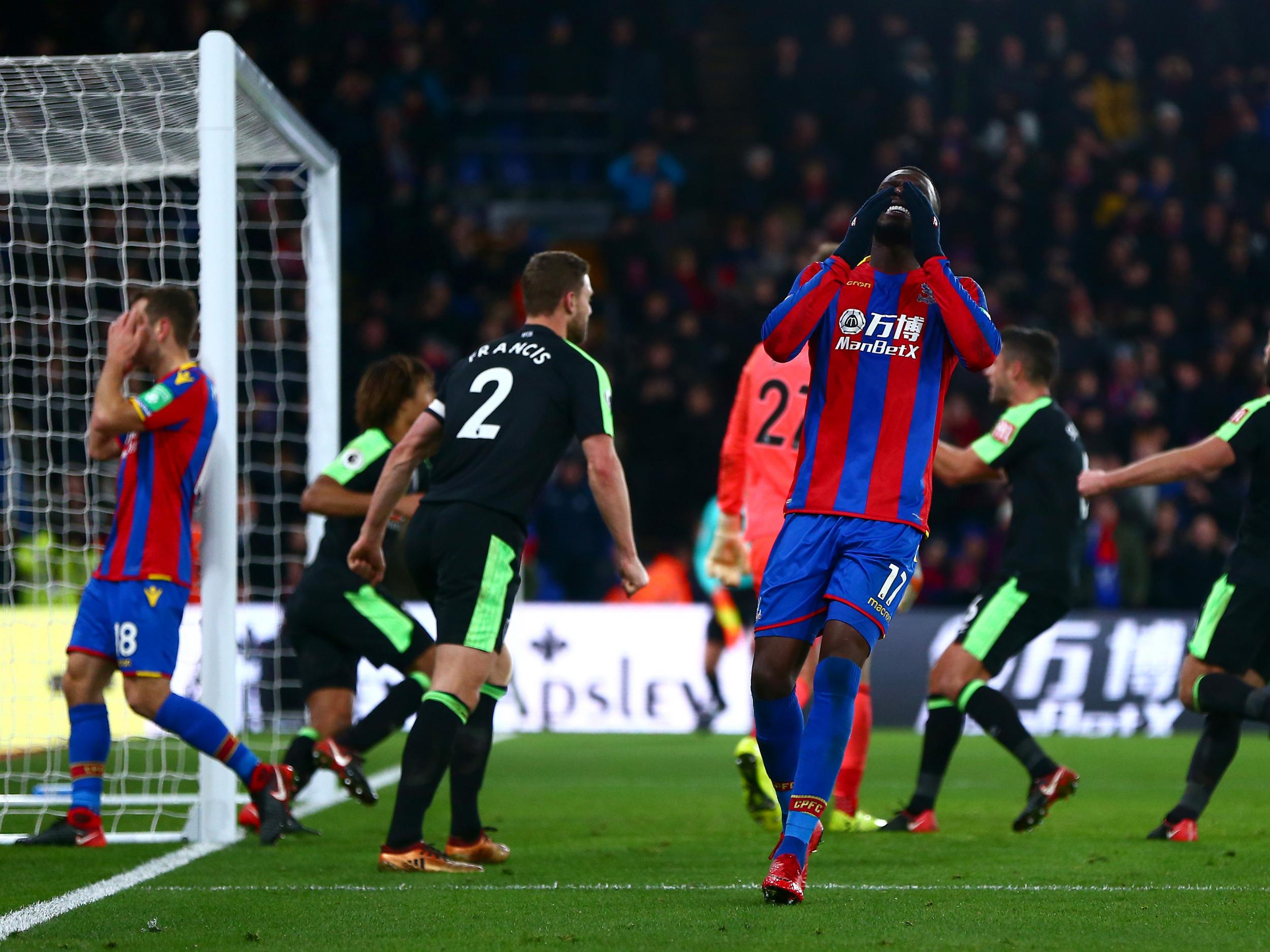 Benteke took over penalty duties but missed in the 93rd minute