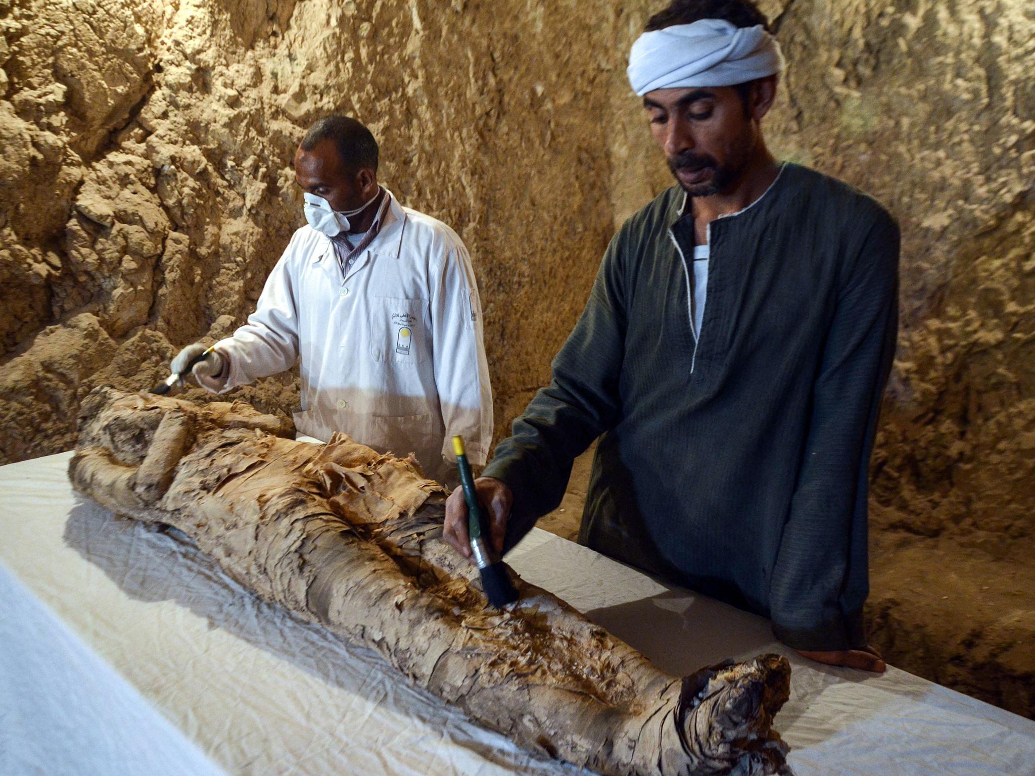 Archaeologists are currently working to restore the artefacts and ready them for display