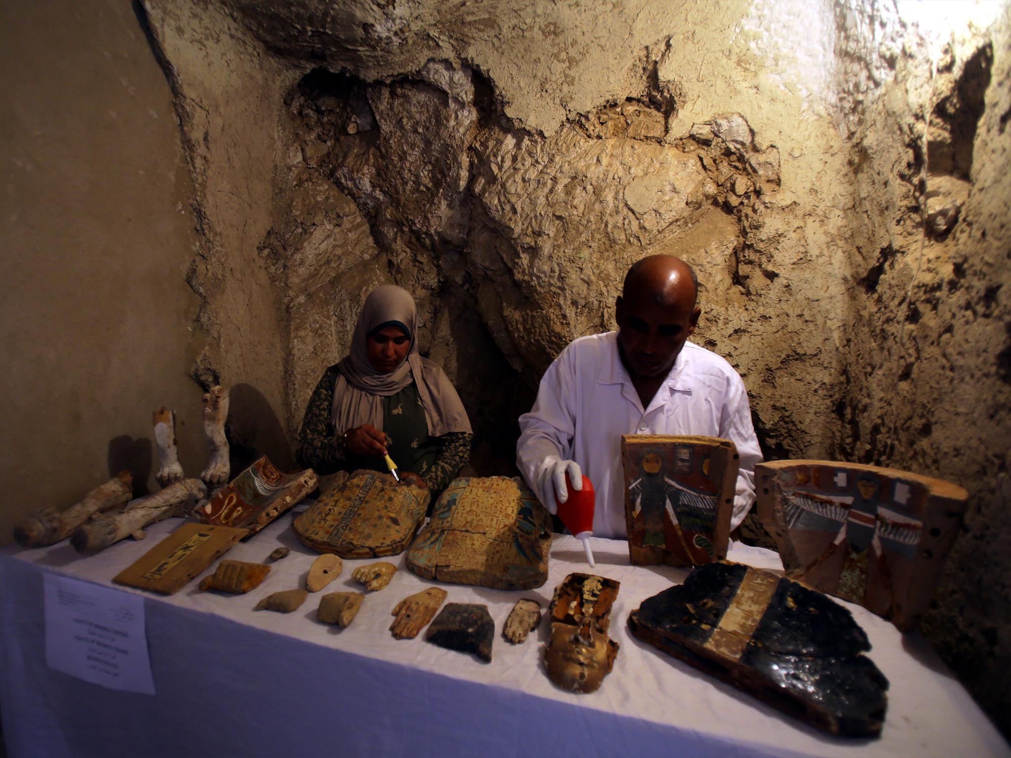 Archaeologists are restoring artefacts in hope of attracting museum visitors (AFP/Getty)