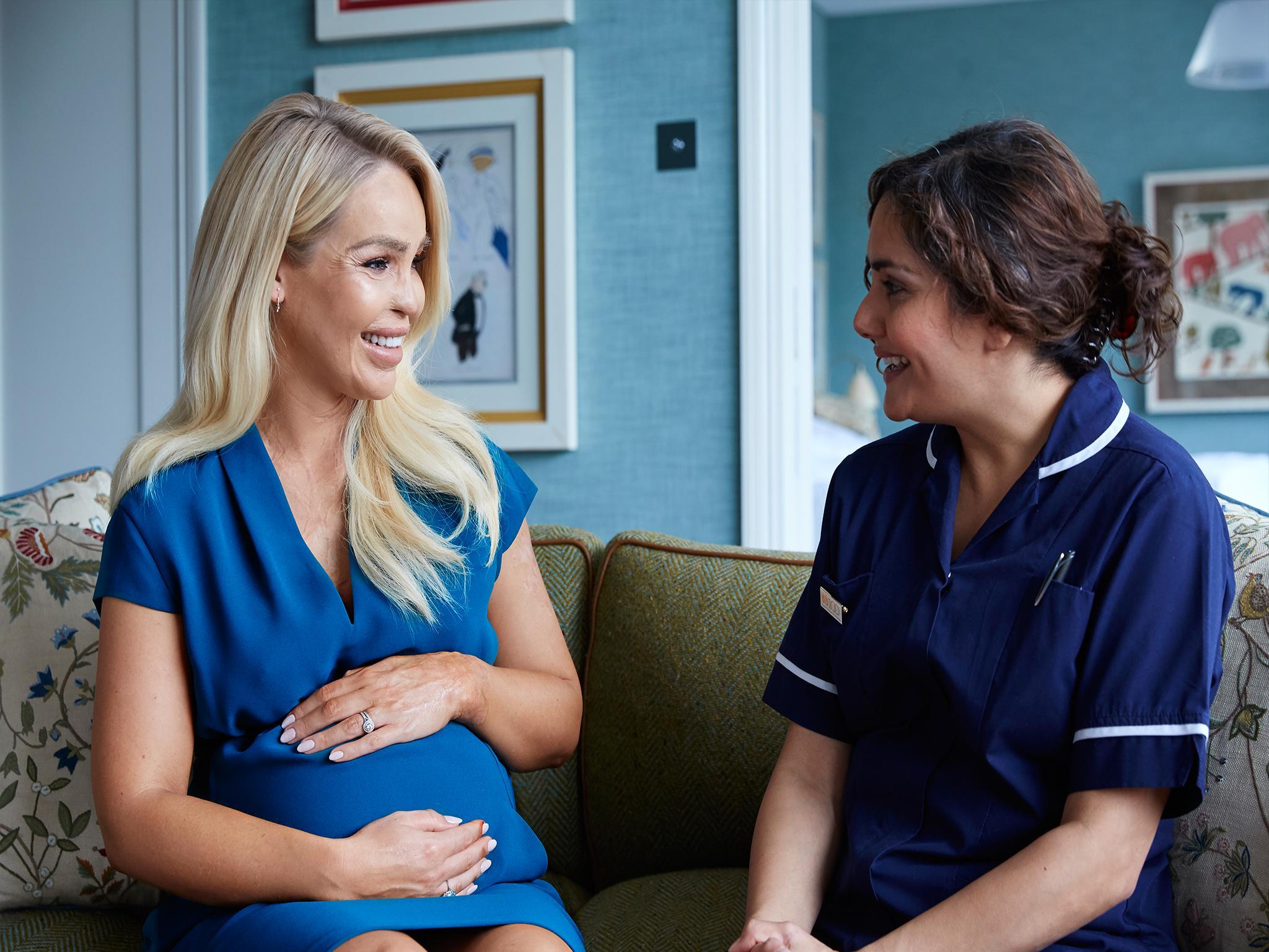 Model Katie Piper has praised midwives for their work SWNS