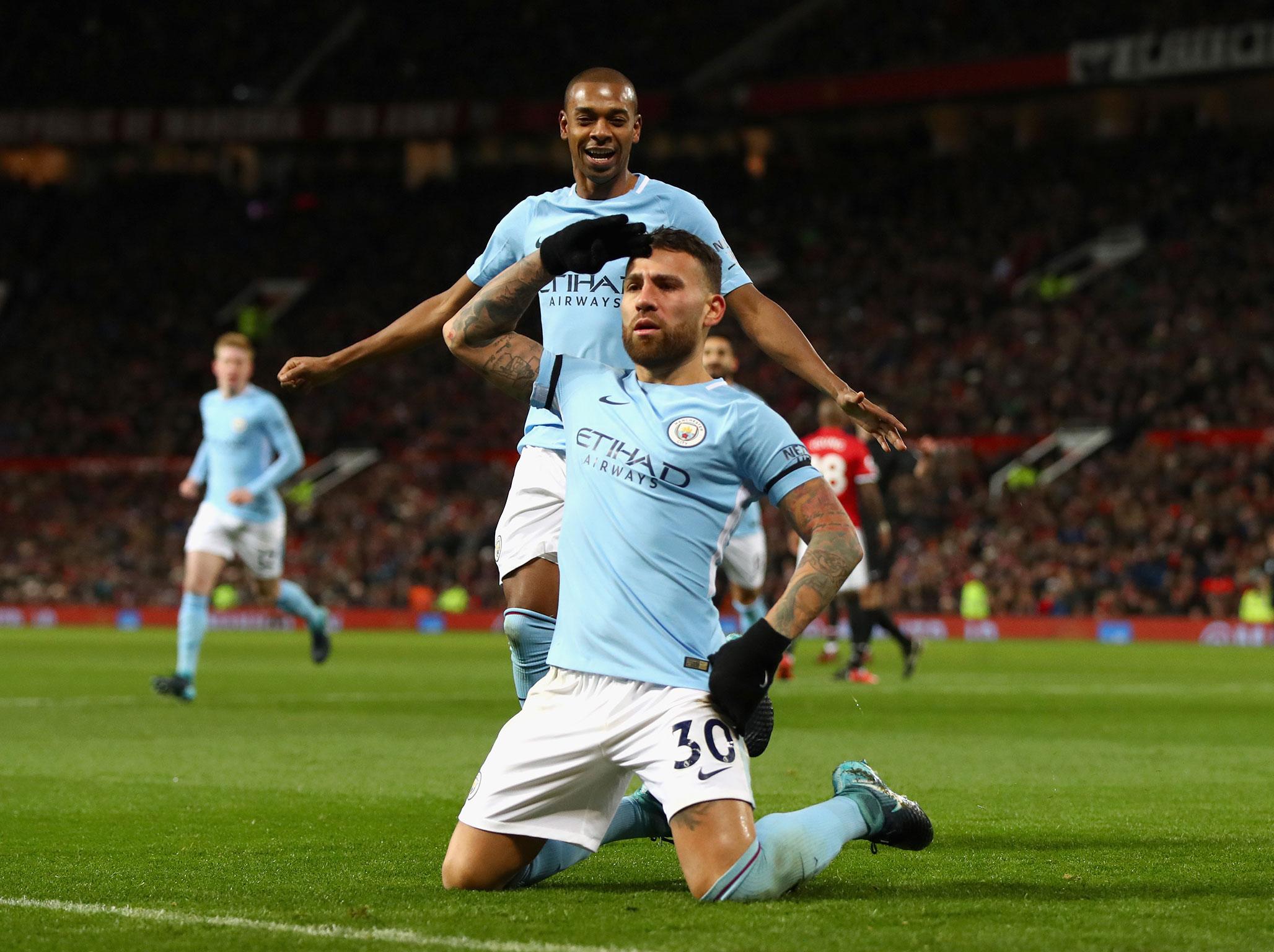 Otamendi scored what proved to be the winner to send City 11 points clear