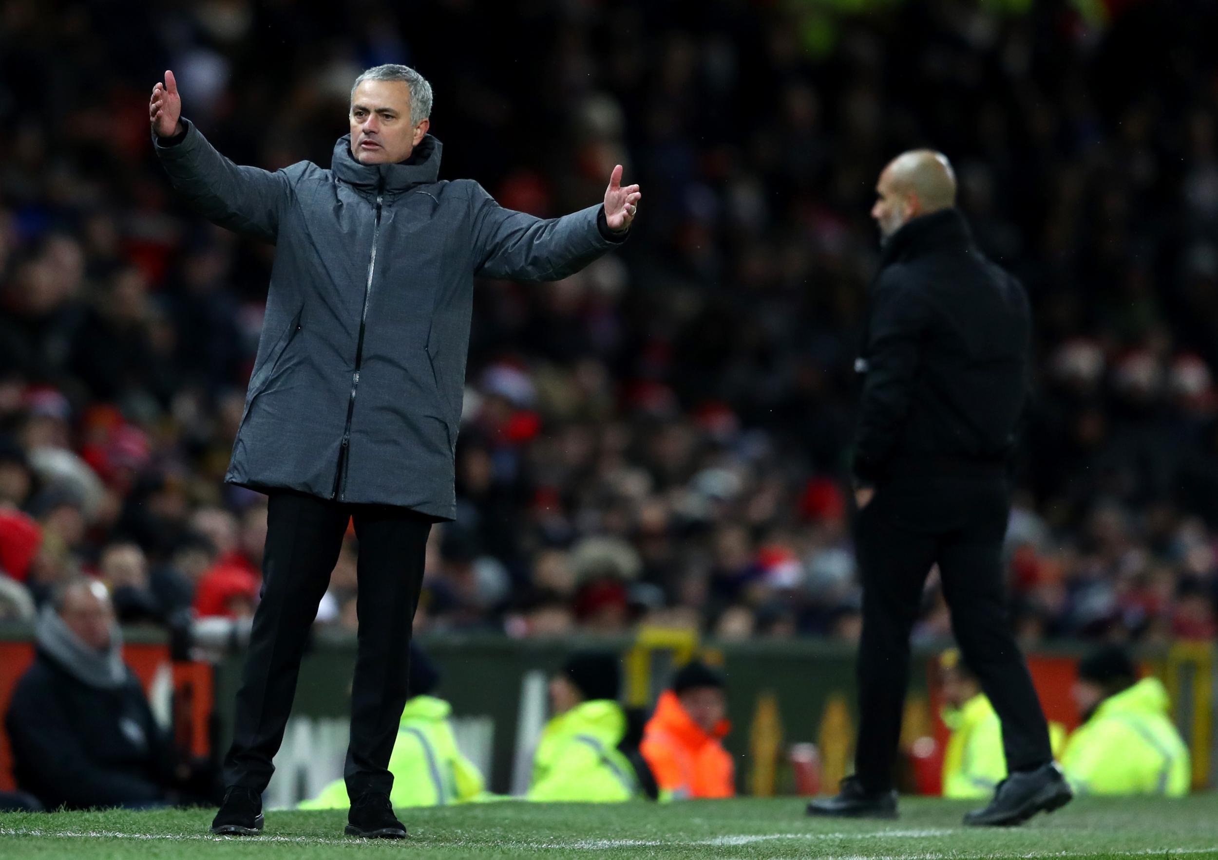 Jose Mourinho gesticulates from the sideline in his team’s defeat