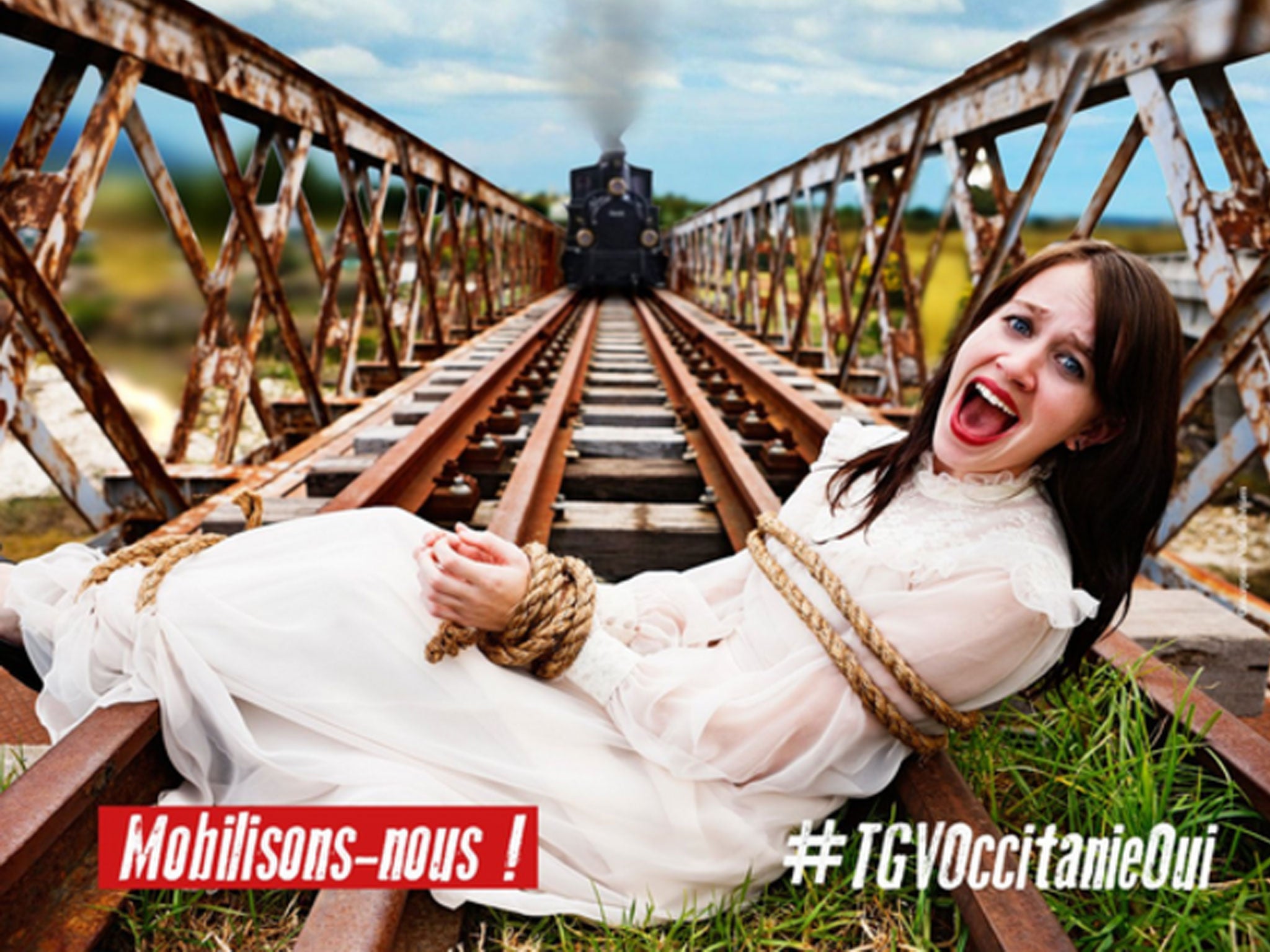 A man killed his wife by tying her to train tracks in Northern France in June