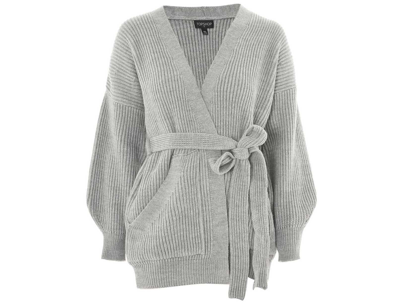 Belted Rib Cardigan, £39, Topshop