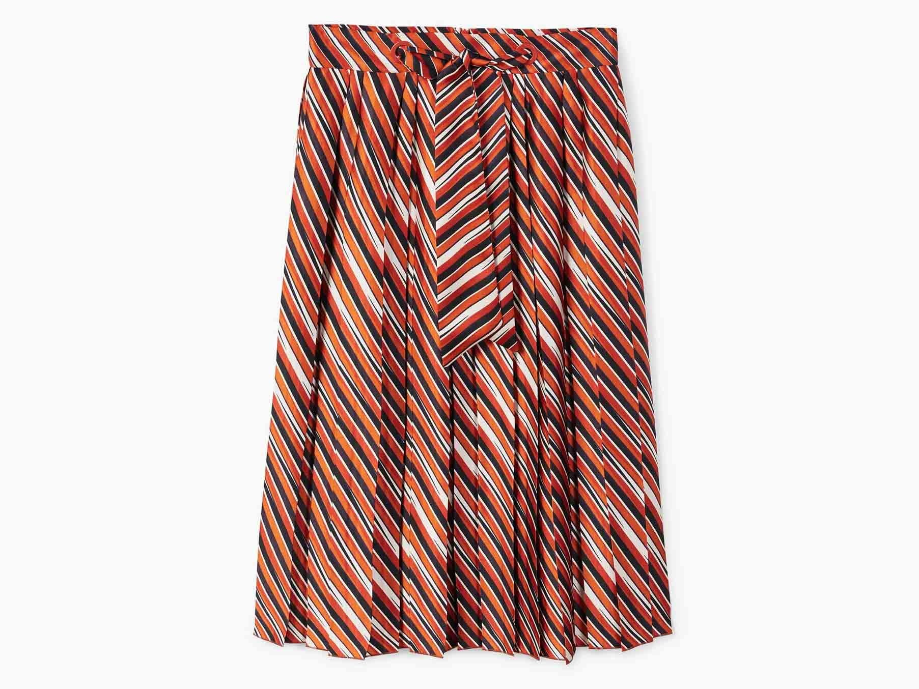 Stripes Pleated Skirt, £49.99, Mango