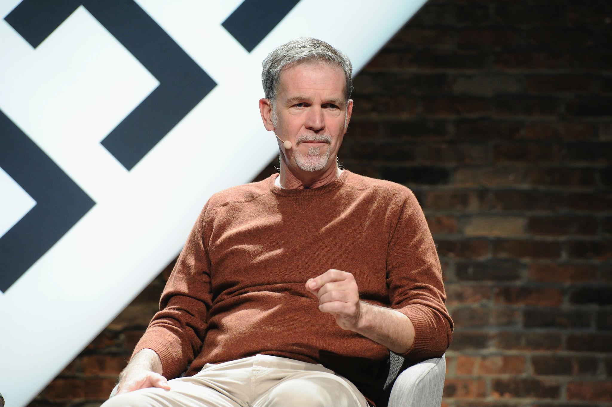 Reed Hastings speaks onstage during The New Yorker TechFest 2016