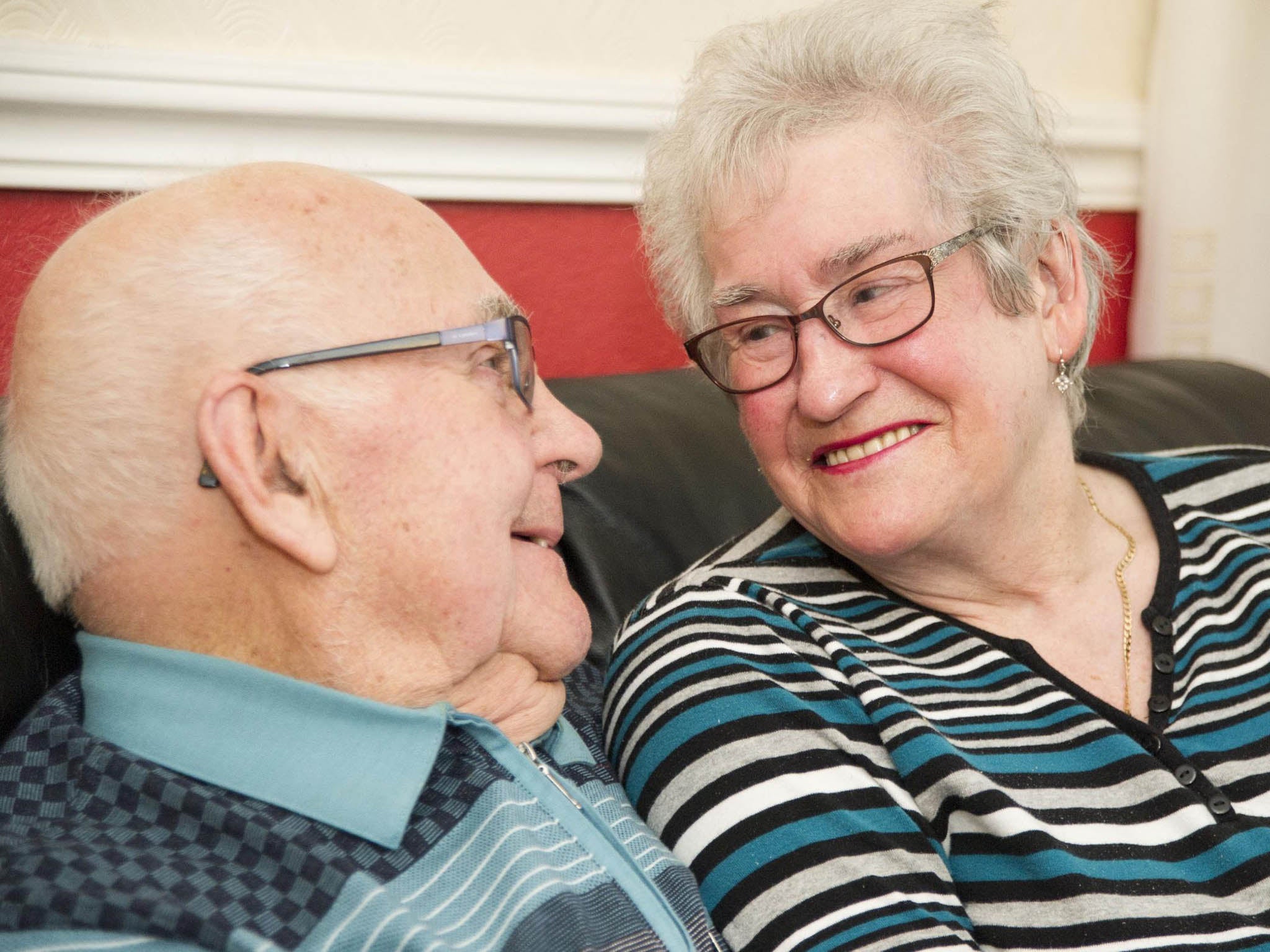 Joan Grant and her fiance Ted Wright