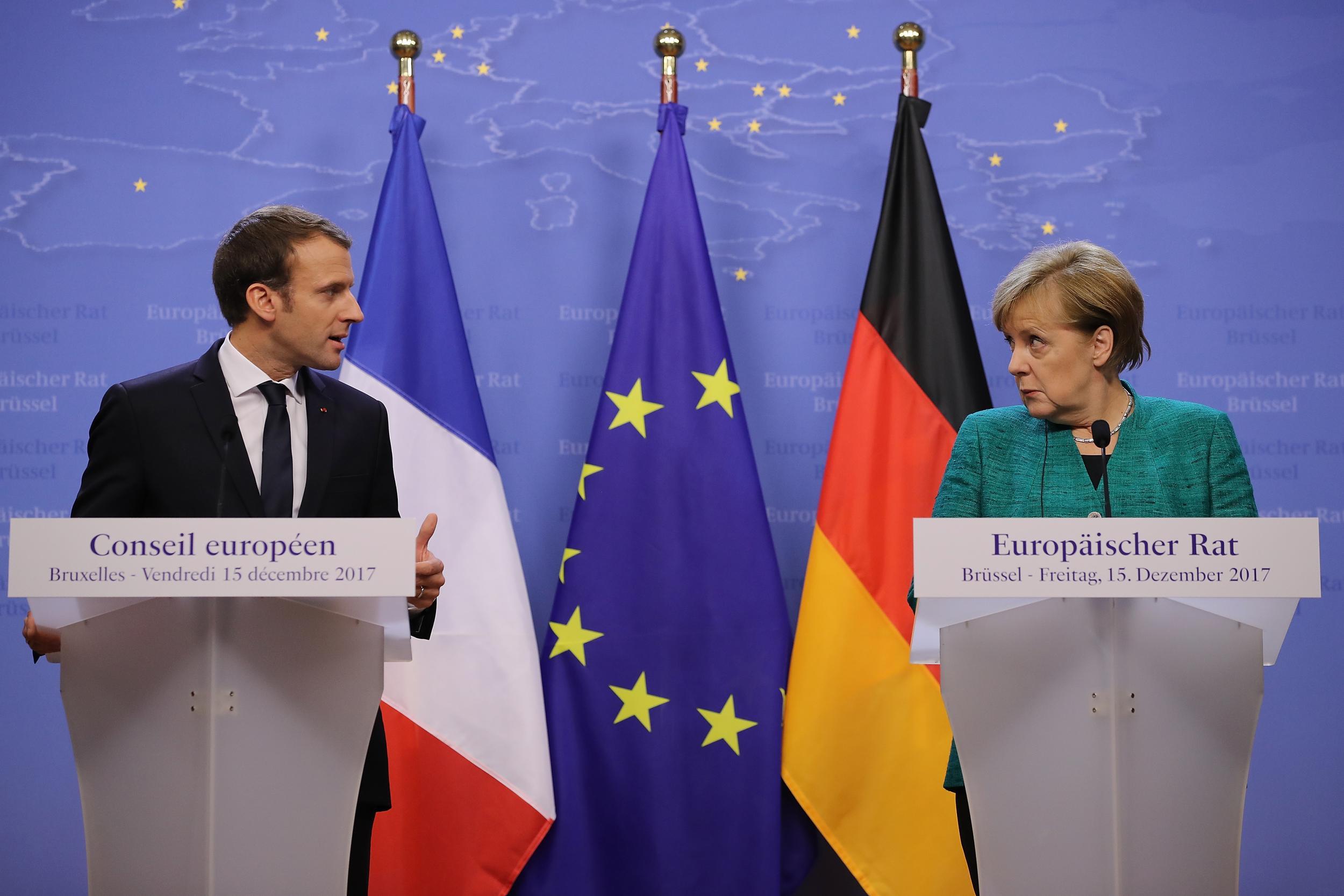 Macron and Merkel held a joint press conference