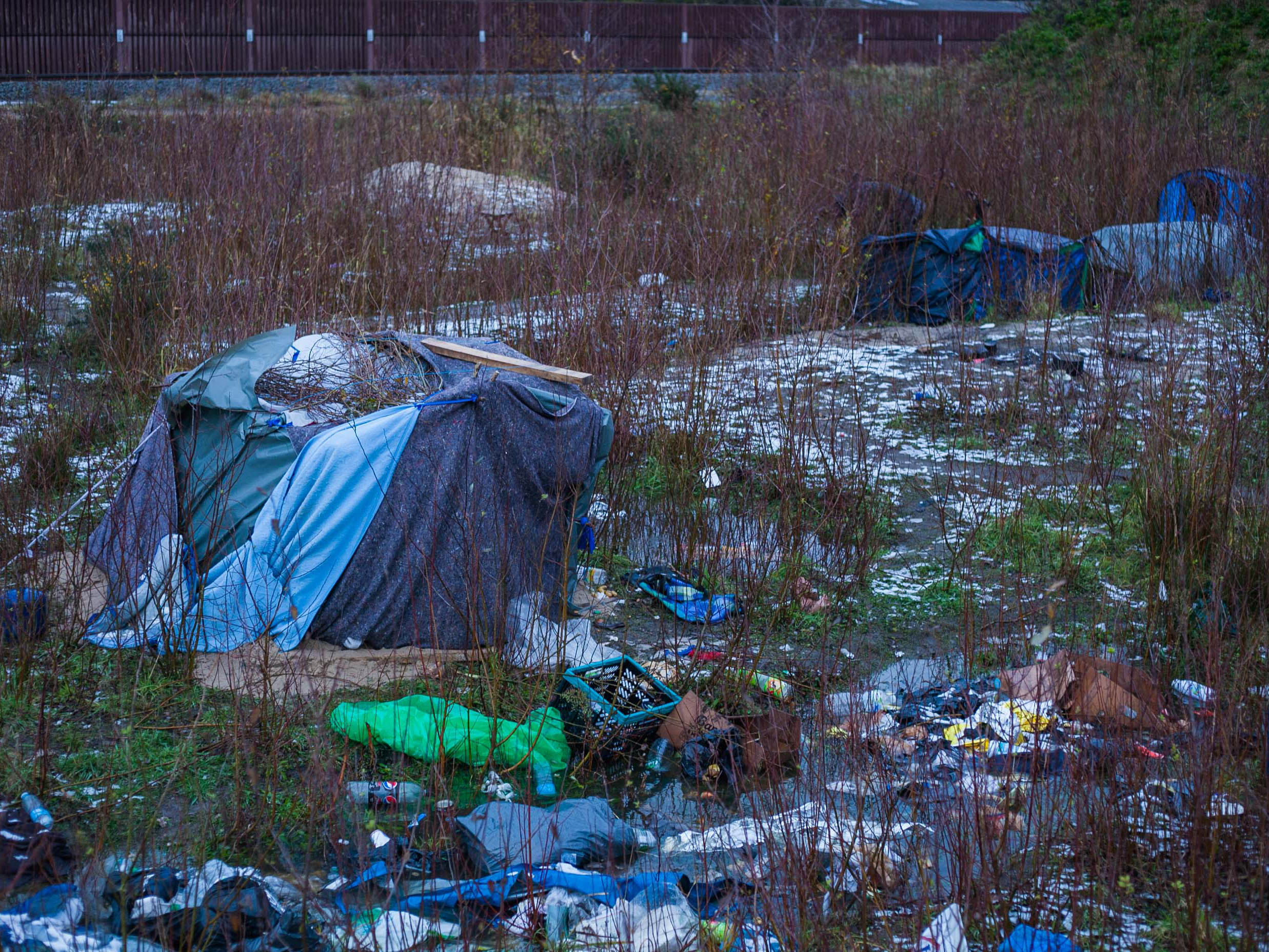 Refugees in Calais have been enduring freezing temperatures, some suffering hyperthermia