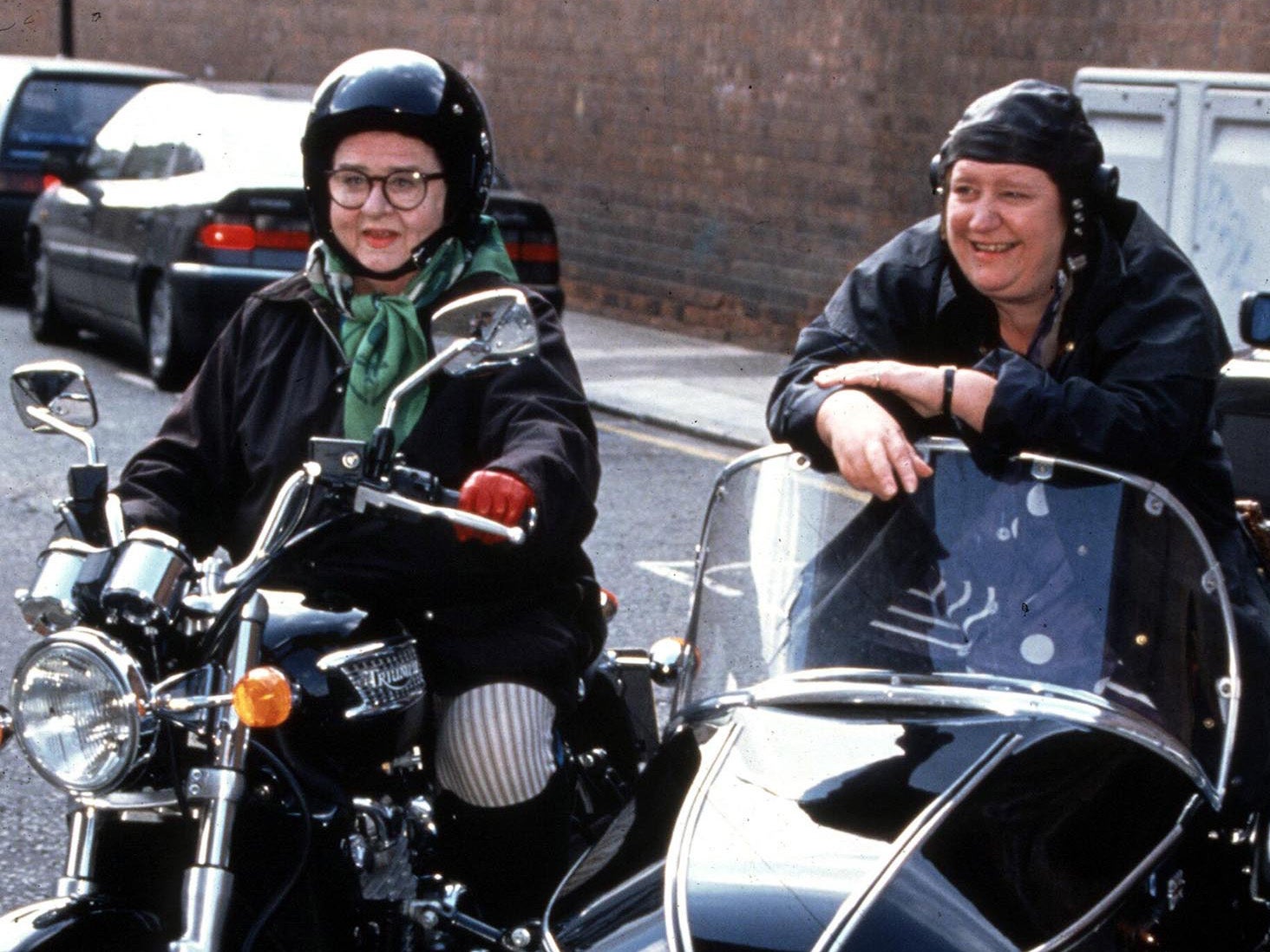 &#13;
Llewellyn introduced Jennifer Paterson and Clarissa Dickson Wright and added a sidecar, and ‘Two Fat Ladies’ was born &#13;