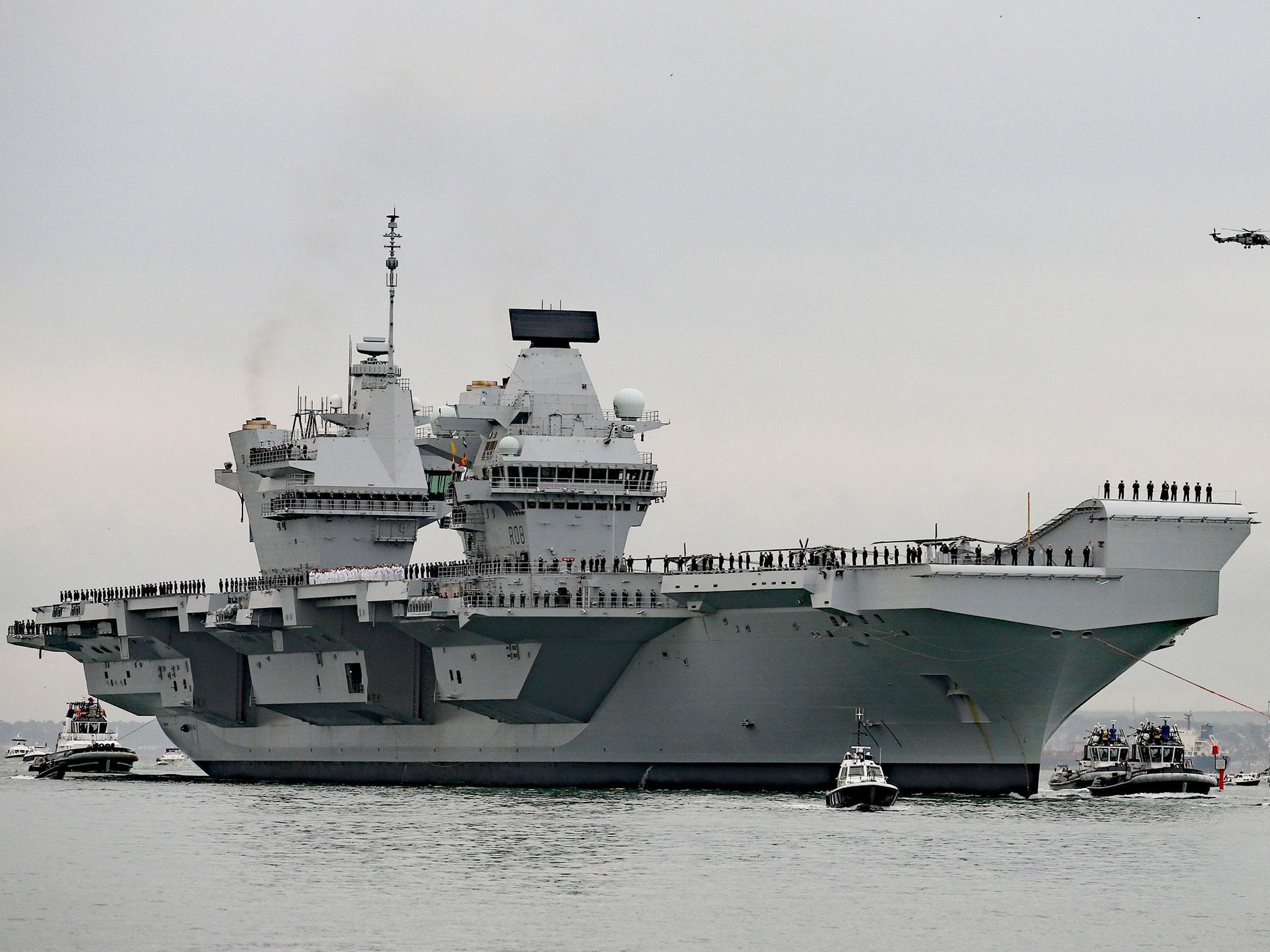 HMS Queen Elizabeth is leaking as a result of an issue with a shaft seal