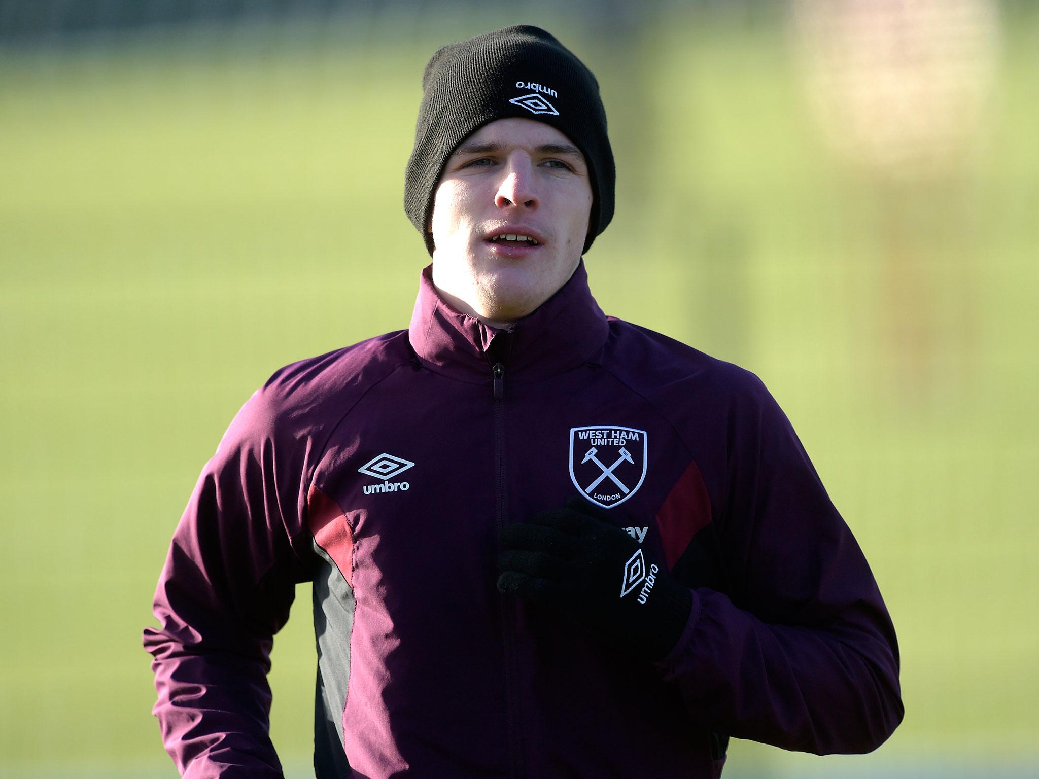 Rice in training for West Ham